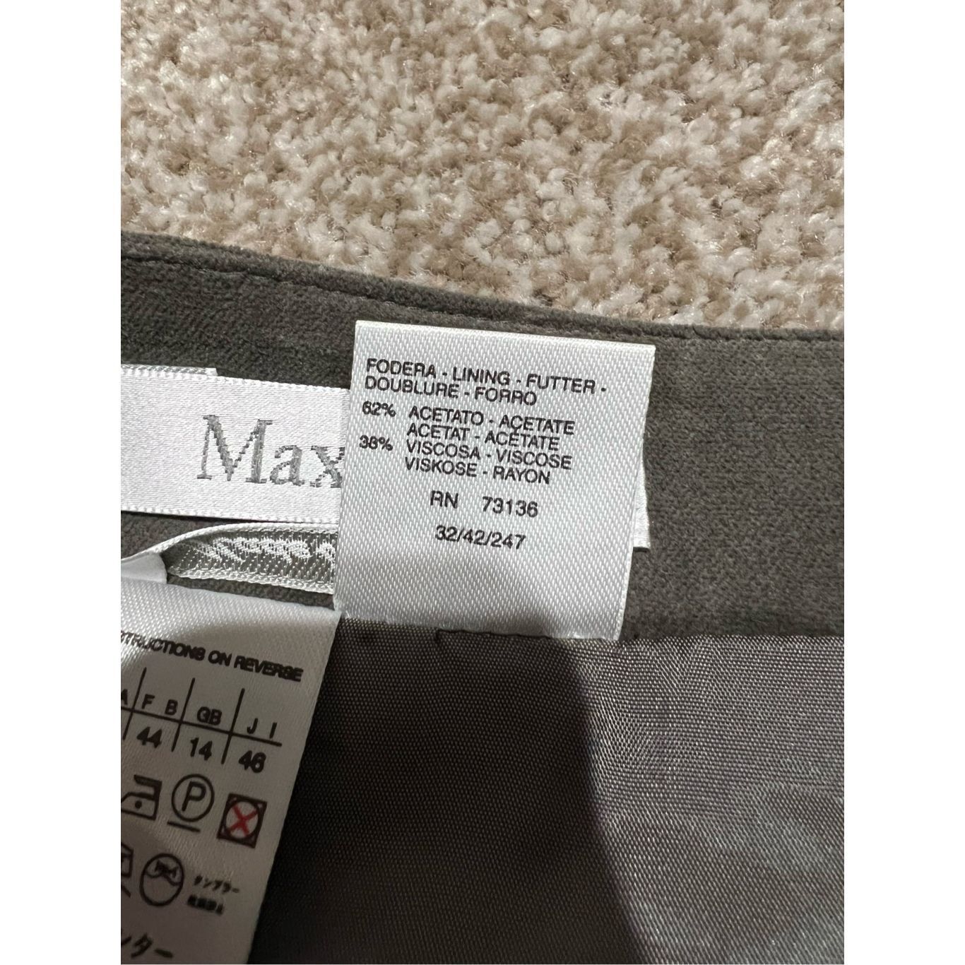 Max Mara Max Mara women cotton grey midi skirt size 12 Size 34" / US 12 / IT 48 - 6 Thumbnail