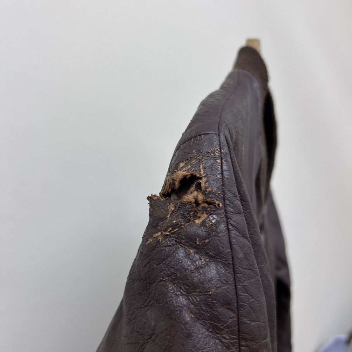 Leather Thrashed Distressed Leather Jacket Size US S / EU 44-46 / 1 - 4 Thumbnail