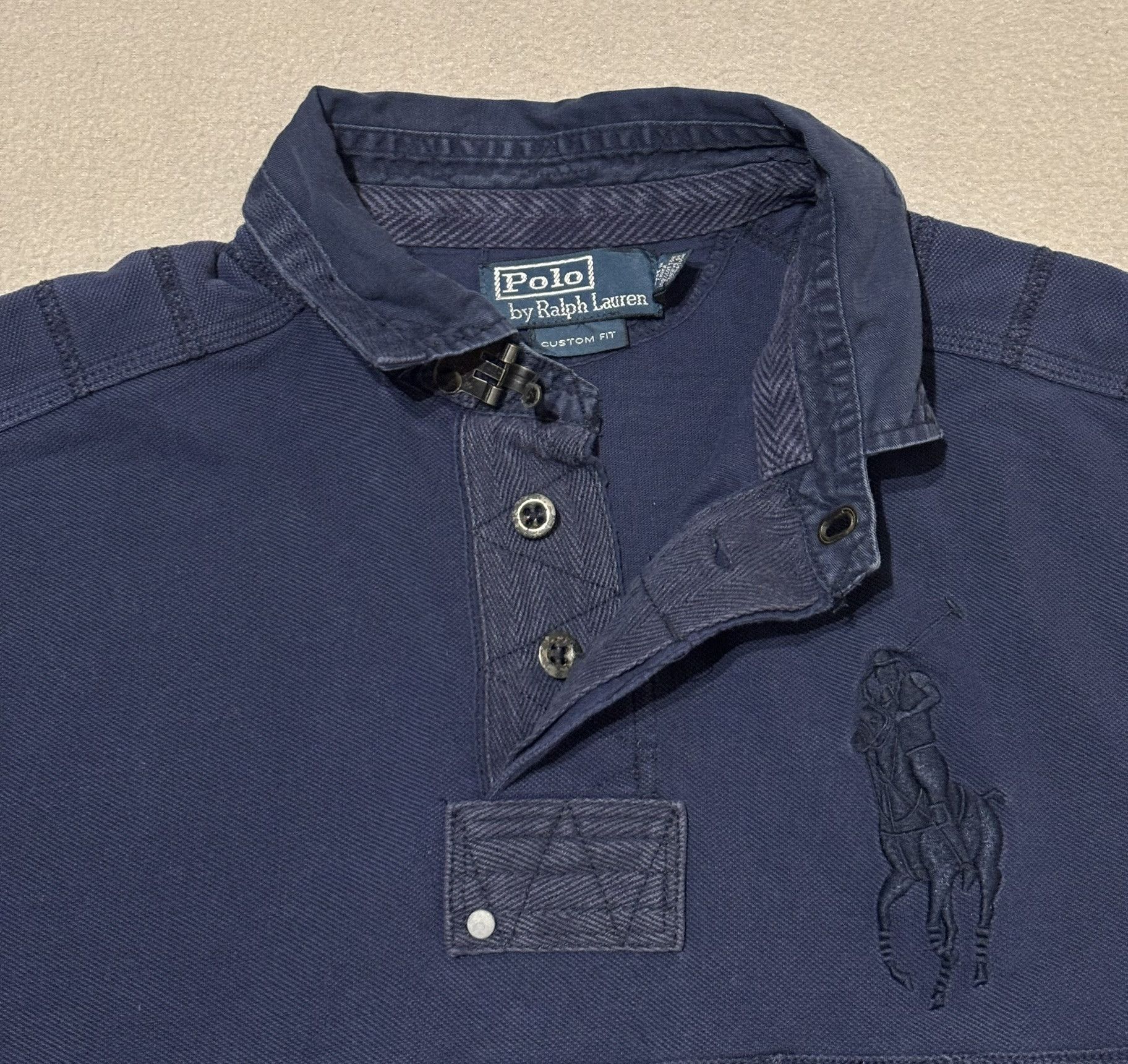 Polo Ralph Lauren Polo Ralph Lauren Rugby Big Pony vintage navy sweatshirt Size US M / EU 48-50 / 2 - 13 Thumbnail