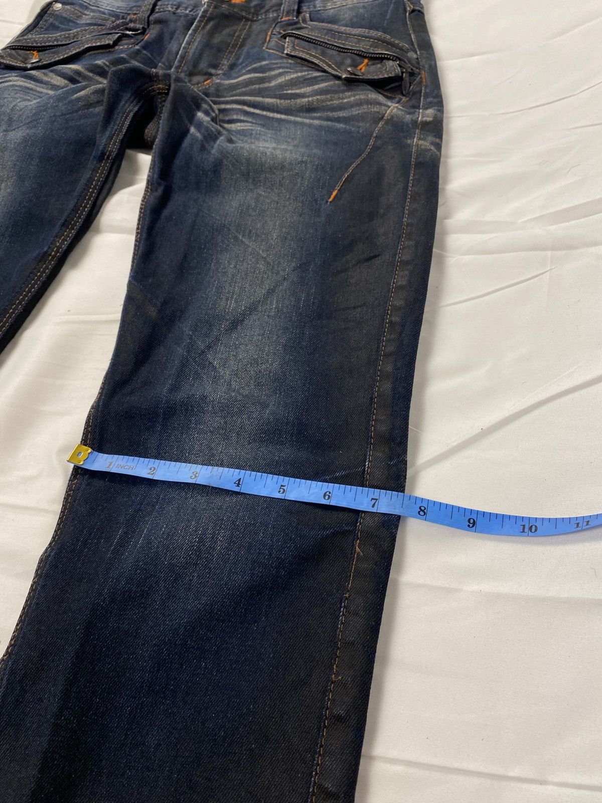 If Six Was Nine Rare 🔥 Nicole Club for Men Waxed Mud Wash Flared Denim Jeans Size US 30 / EU 46 - 20 Thumbnail