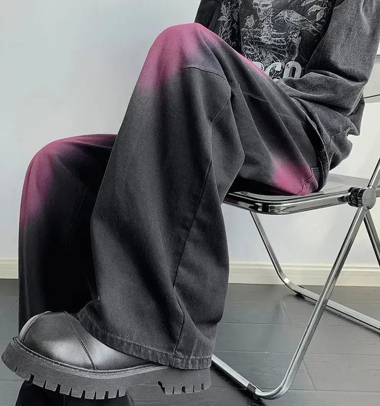 Japanese Brand Retro versatile straight leg gradient washed jeans Size US 32 / EU 48 - 2 Thumbnail