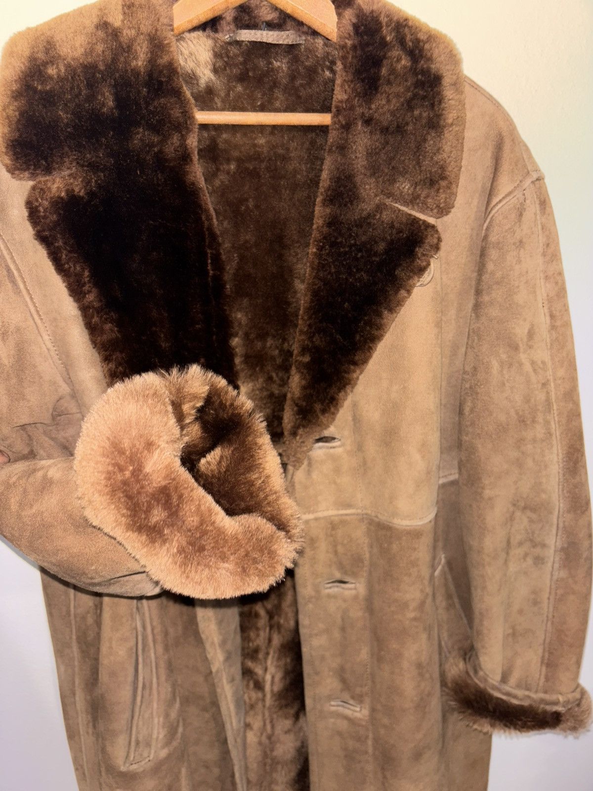 Vintage Vintage Suede Trench coat Faux Fur lined Size US L / EU 52-54 / 3 - 4 Thumbnail
