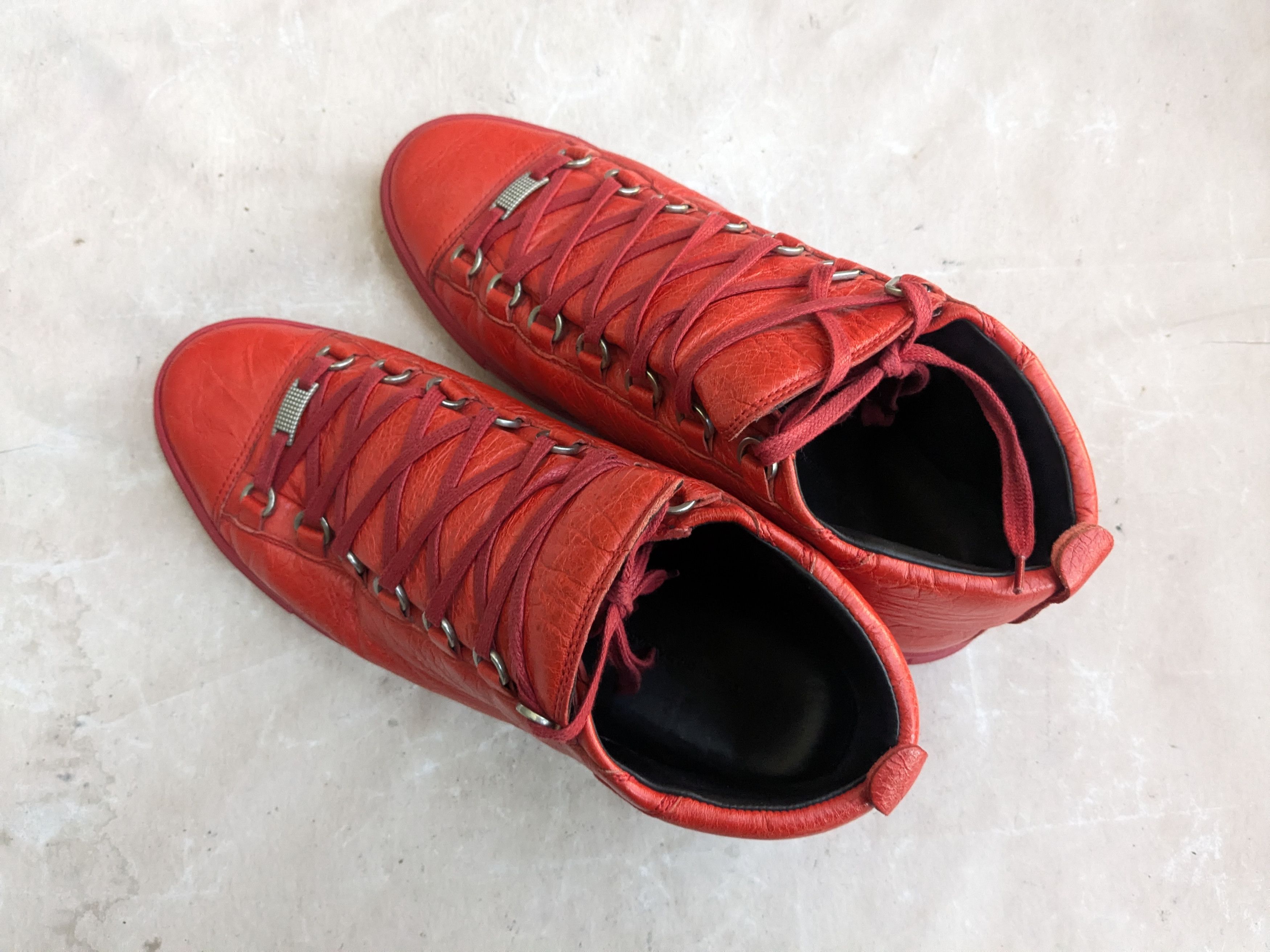 Balenciaga Balenciaga Arena Red 11 High Tops Leather Size US 11 / EU 44 - 9 Thumbnail