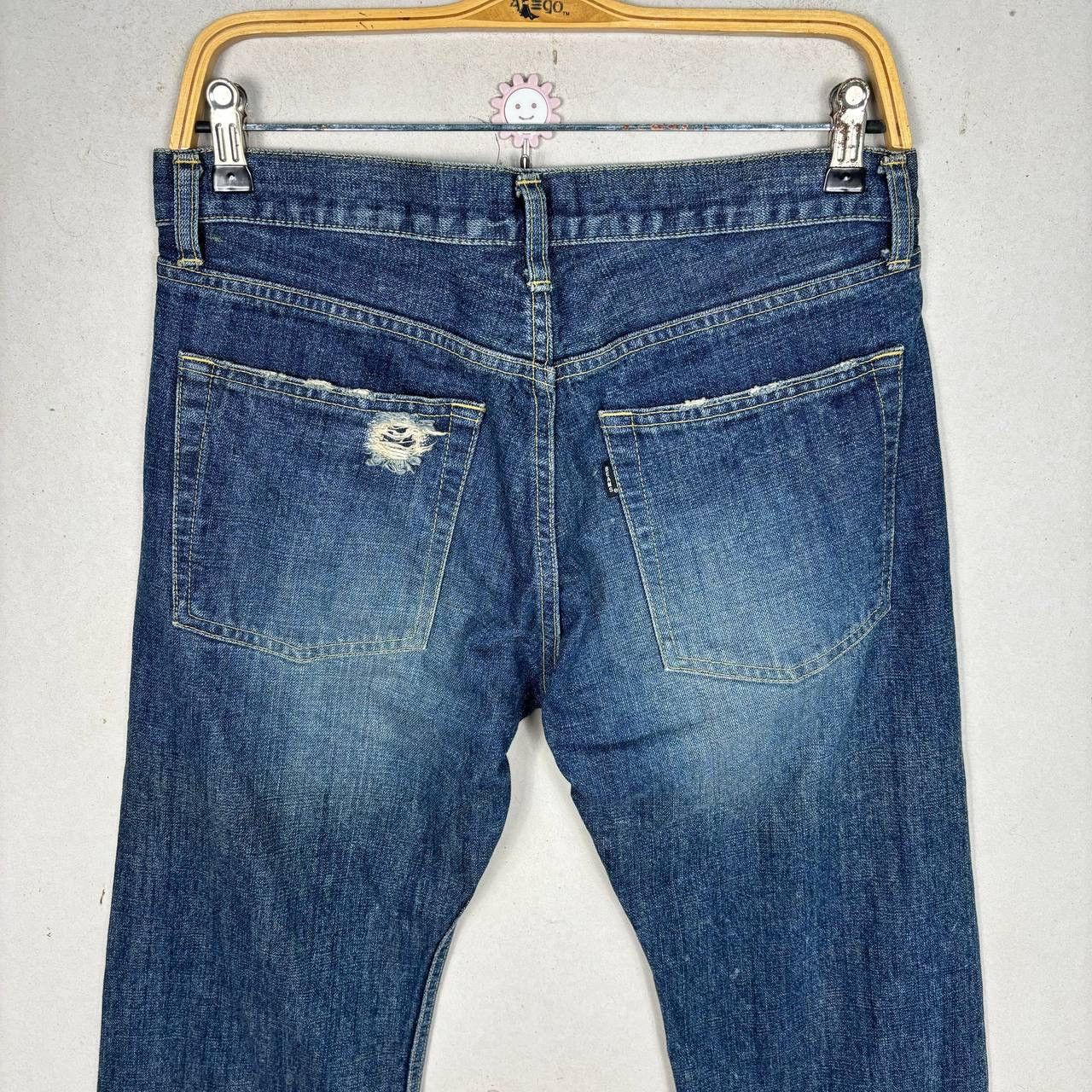 Beams Plus BEAMS Distressed Selvedge Denim Jeans Made in Japan Size US 32 / EU 48 - 4 Thumbnail