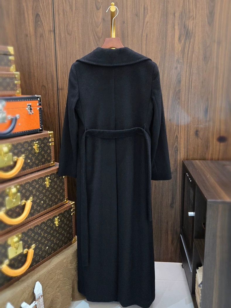 Max Mara Max Mara Long coat with suit collar and belt Size S / US 4 / IT 40 - 2 Thumbnail