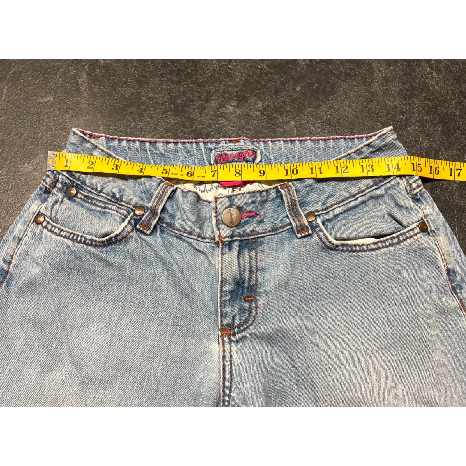 Wrangler VINTAGE Wrangler Premium Patch Jeans Women's 27x30 Blue Denim Straight Fit Cowgirl Western Casual Size 27" / US 4 / IT 40 - 5 Thumbnail