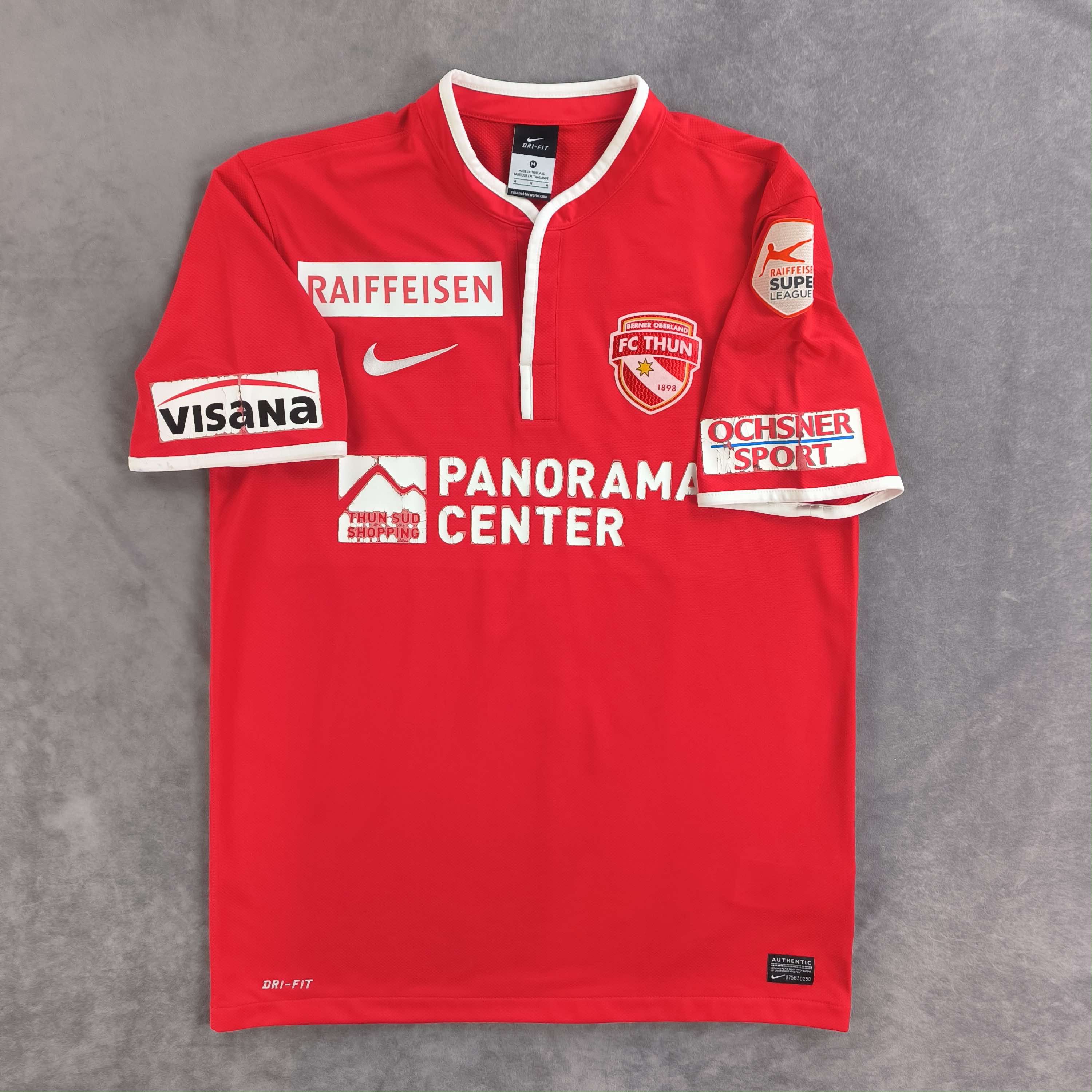 Nike SIGNED FC Thun 2013-14 Nike home Siegfried football jersey M Size US M / EU 48-50 / 2 - 2 Thumbnail