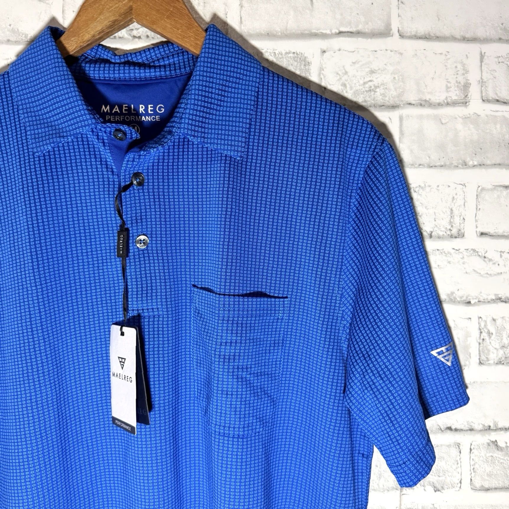 Vintage NWT Maelreg Blue Athletic Polo Shirt Men's Regular Size M Size US M / EU 48-50 / 2 - 2 Thumbnail