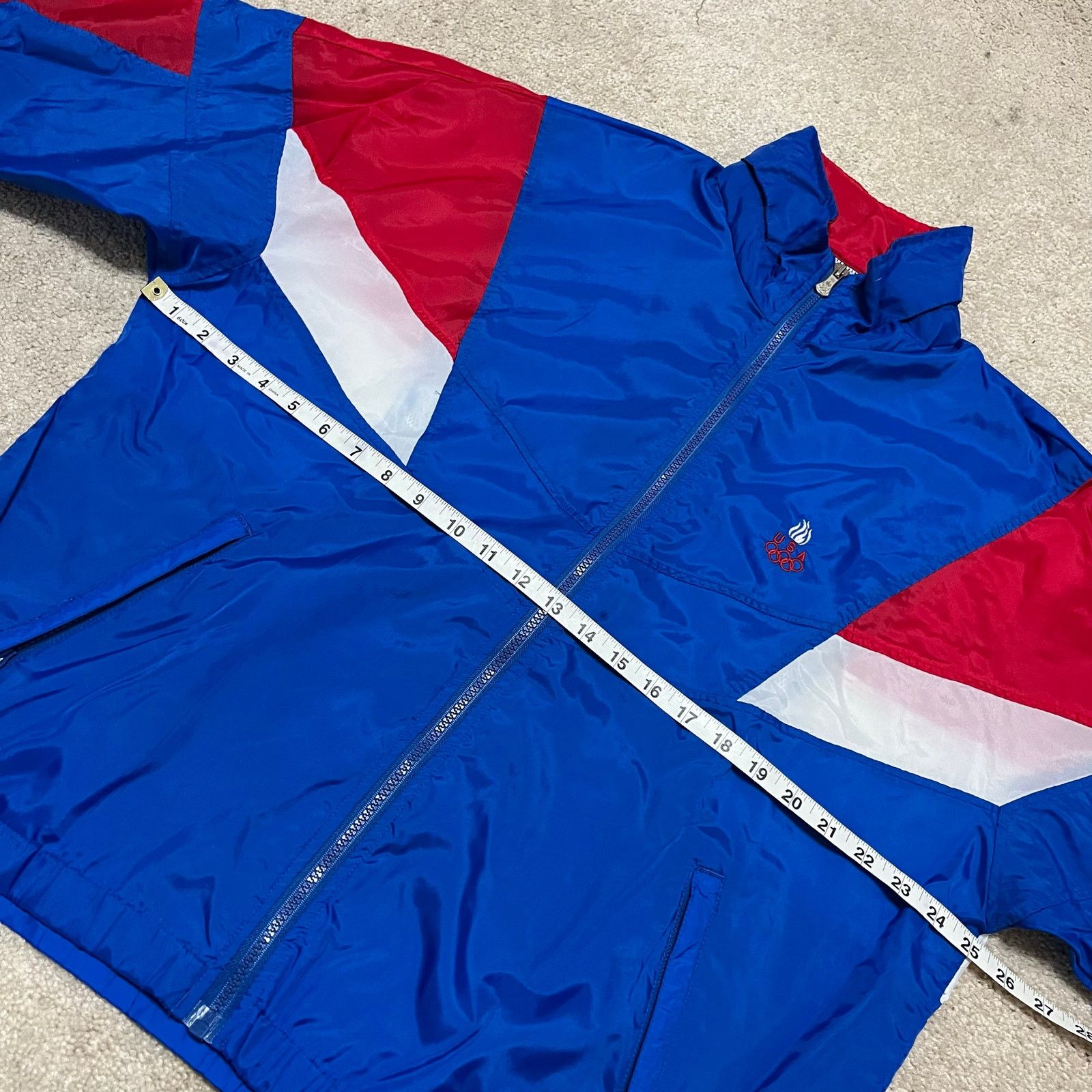 USA Olympics Vintage 90s USA Olympic Team Windbreaker Jacket Red White Bl Size US L / EU 52-54 / 3 - 5 Thumbnail