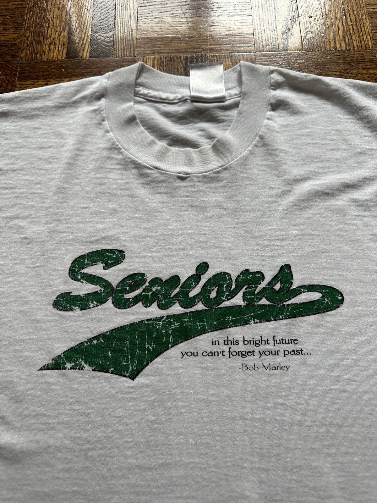 Band Tees Vintage 90s Seniors Bob Marley Quote Graphic Tee Size US XL / EU 56 / 4 - 4 Thumbnail