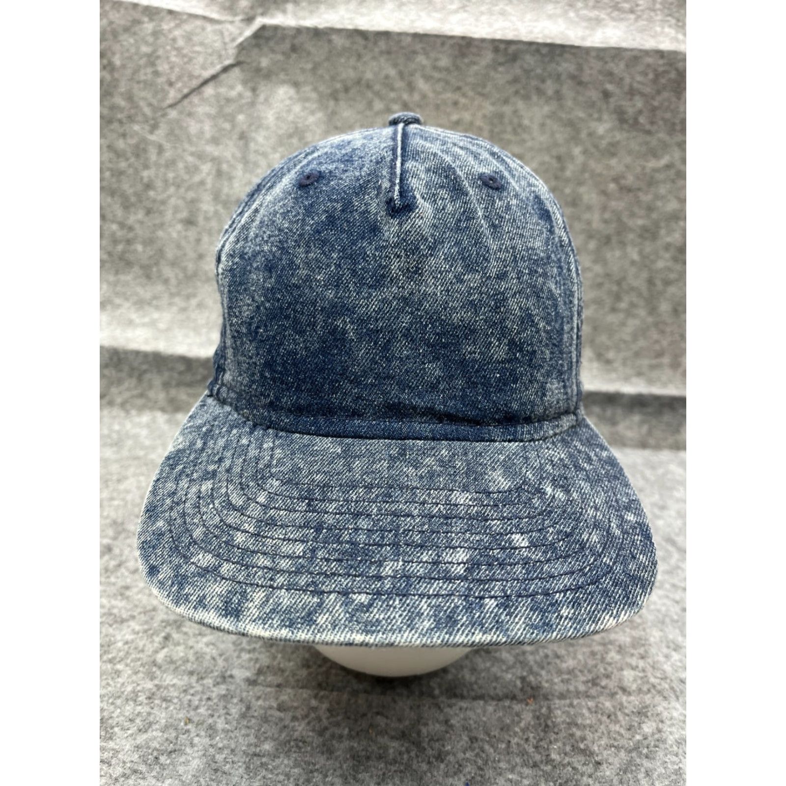 Vintage No Boundaries Hat Cap Snap Back Adult One Size Blue Denim 100% Polyester Adjustable Lightweight Baseball Cap Men Women Sun Beach Outdoor Casual Cap Size ONE SIZE - 2 Thumbnail