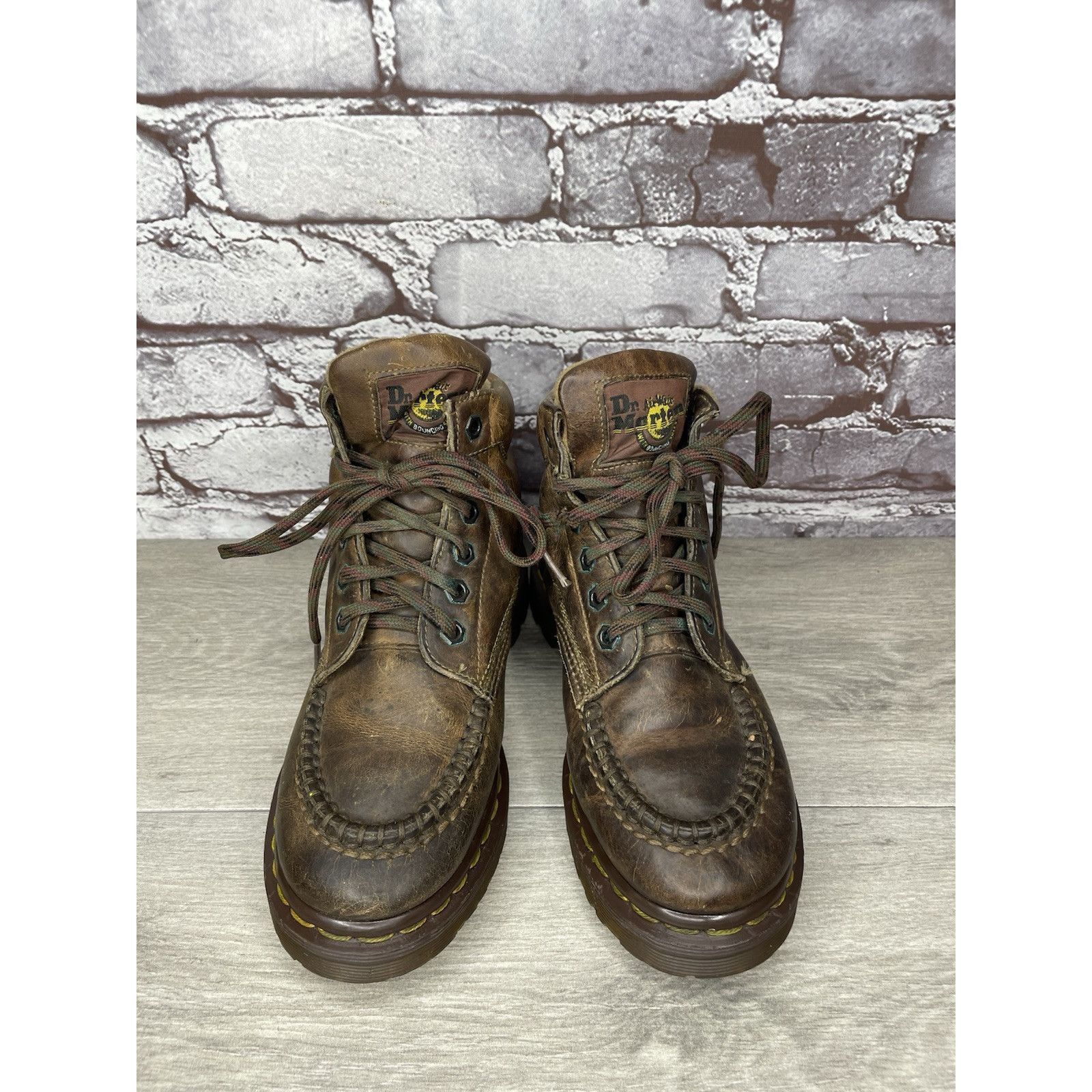 Dr. Martens VTG Dr Doc Martens Brown Leather Lace Up Boots Unisex Sz 4UK Size US 5 / IT 35 - 19 Thumbnail