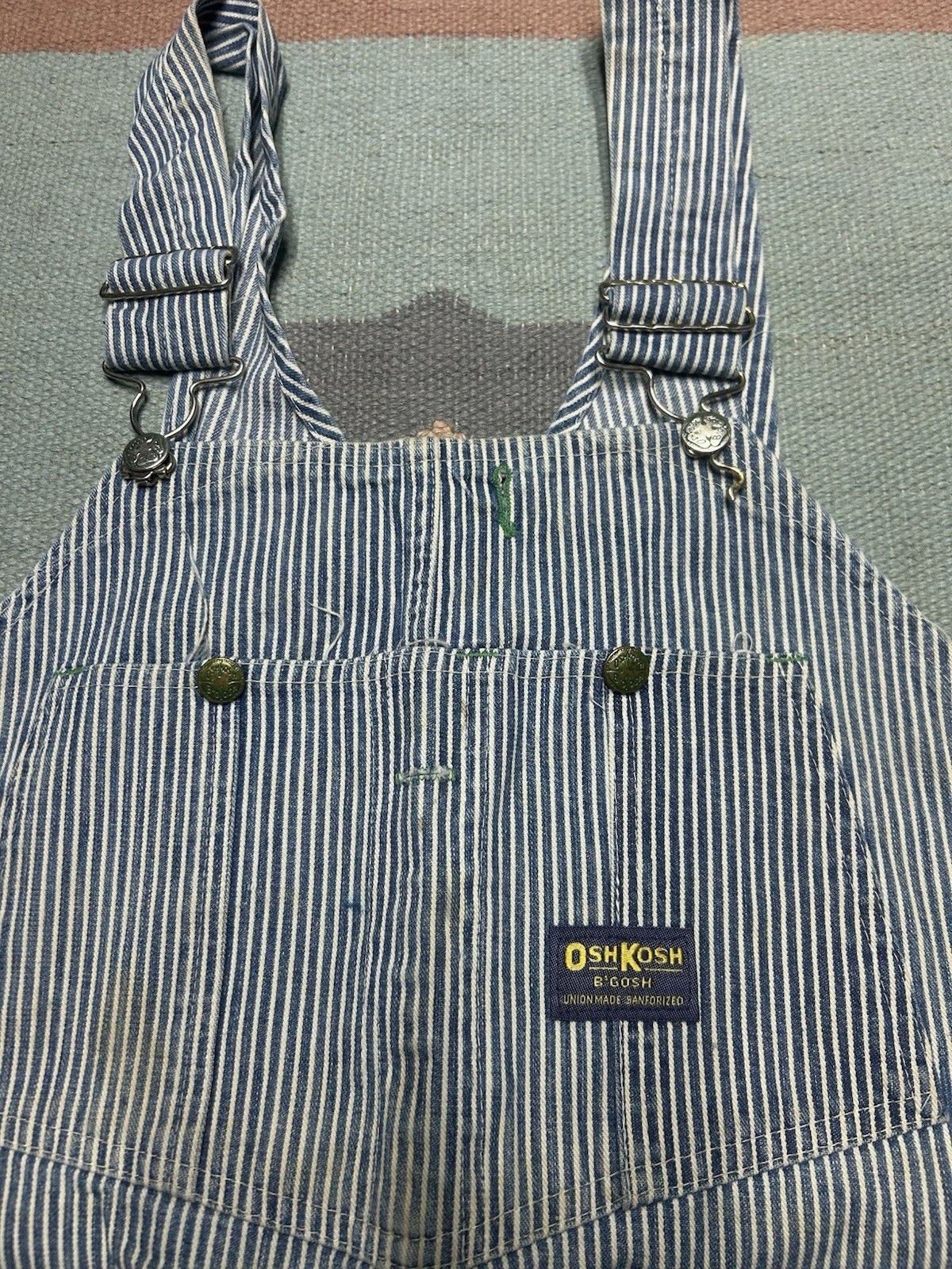 Vintage Vtg Oshkosh overalls hickory engineer stripe vestbak 50x30 Size US 44 / EU 60 - 8 Thumbnail