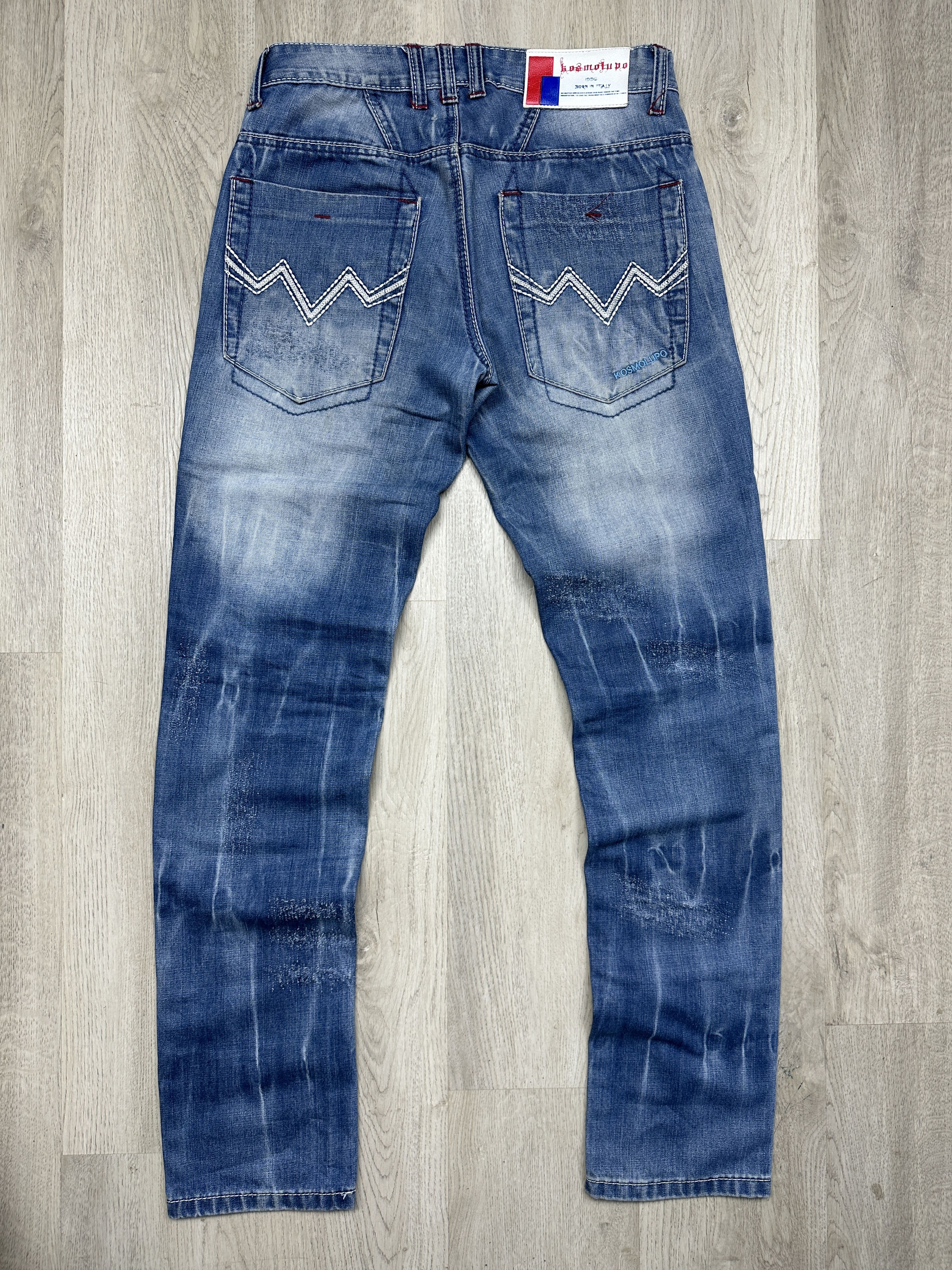 If Six Was Nine K&M Kosmo Lupo Patchwork Denim Pants Jeans Size US 29 - 9 Thumbnail