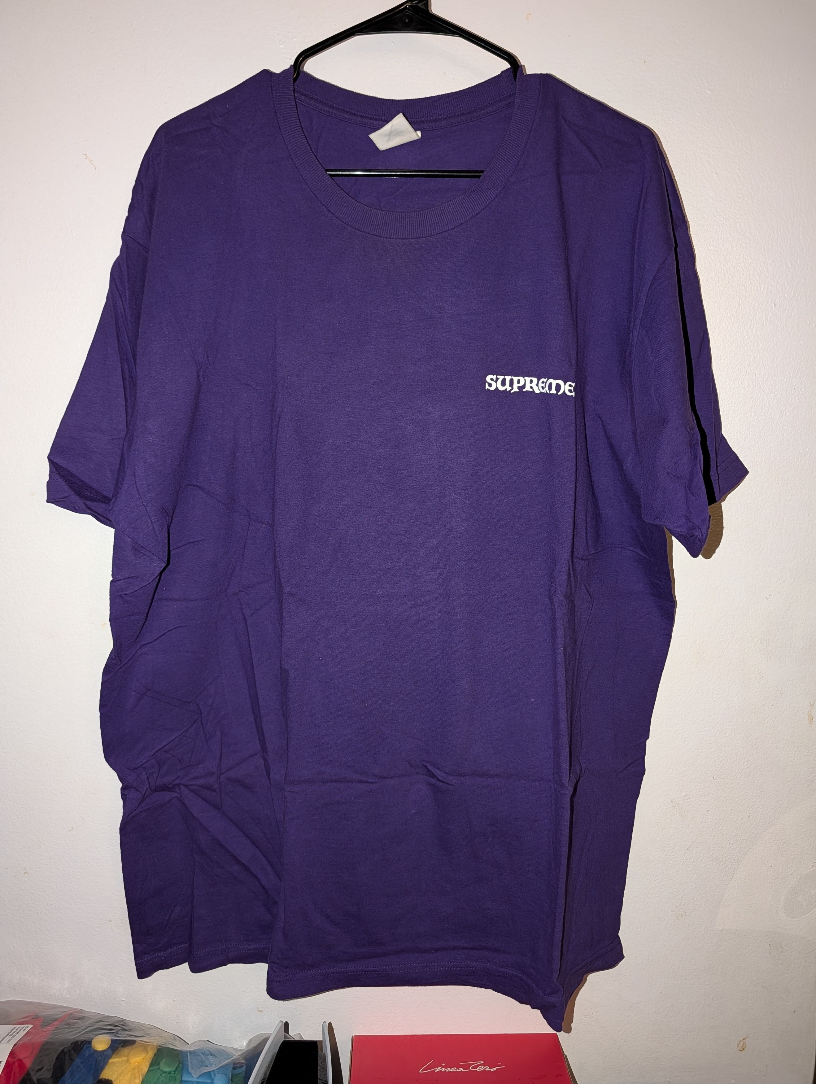 Supreme Supreme Worship Tee XL Purple Size US XL / EU 56 / 4 - 2 Thumbnail