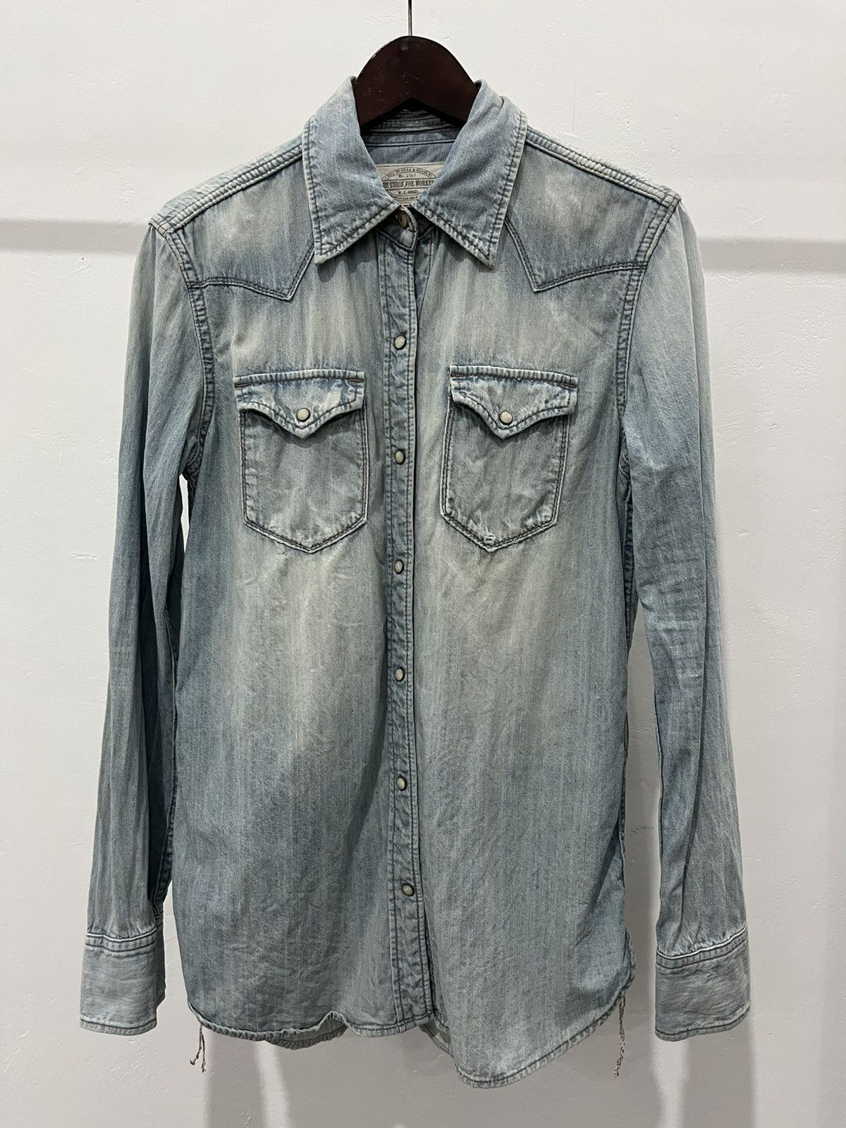 If Six Was Nine × Japanese Brand × Le Grande Bleu (L.G.B.) Goa denim shirt stone button Size US S / EU 44-46 / 1 - 1 Thumbnail
