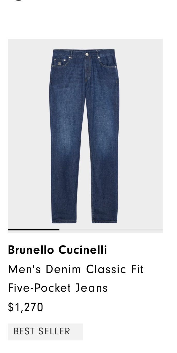 Brunello Cucinelli Jeans in Blue, Men's (Size 32)