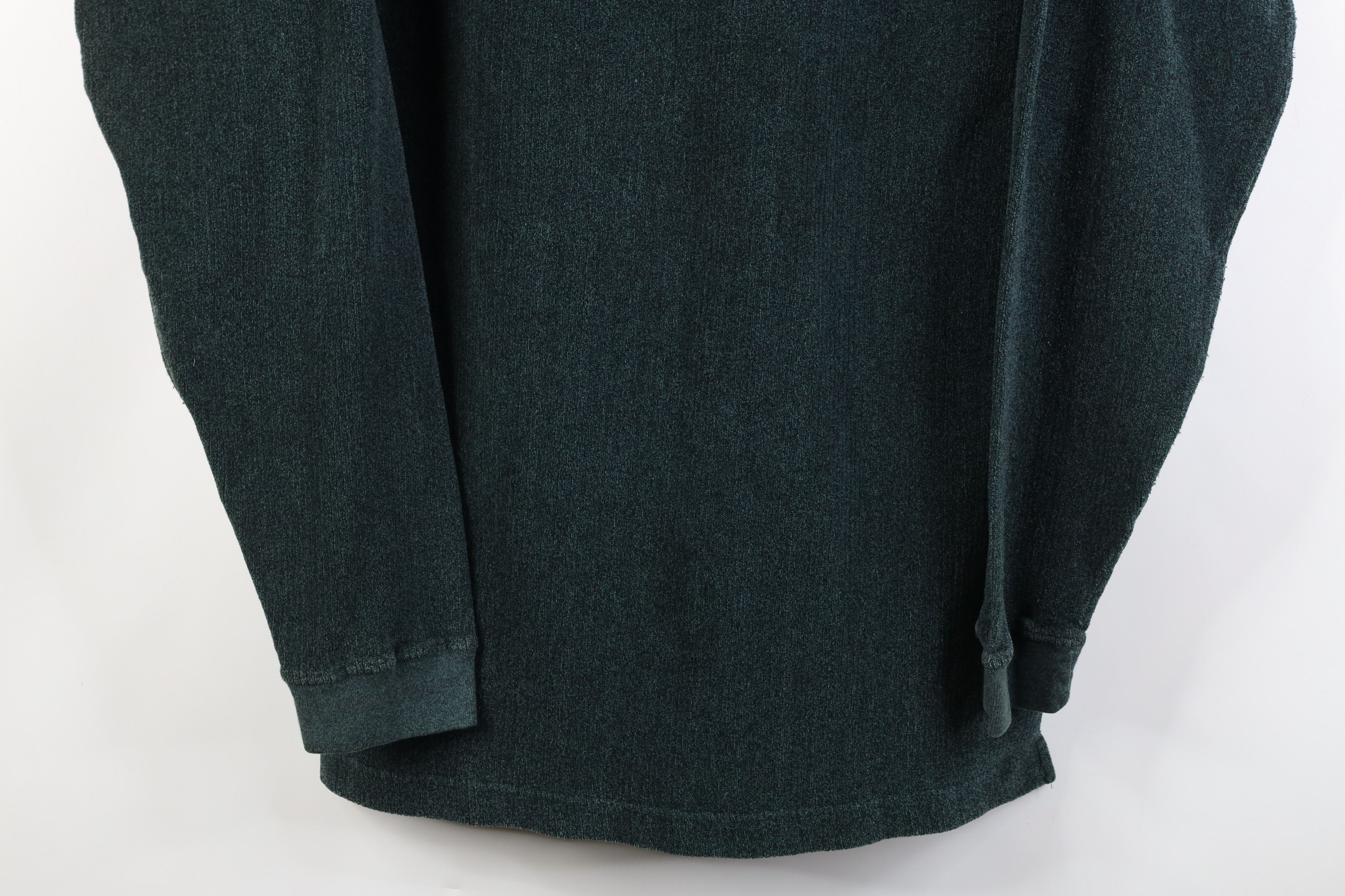 Vintage Vintage 90s Streetwear Fleece Long Sleeve Rugby Polo Green Size US L / EU 52-54 / 3 - 3 Thumbnail