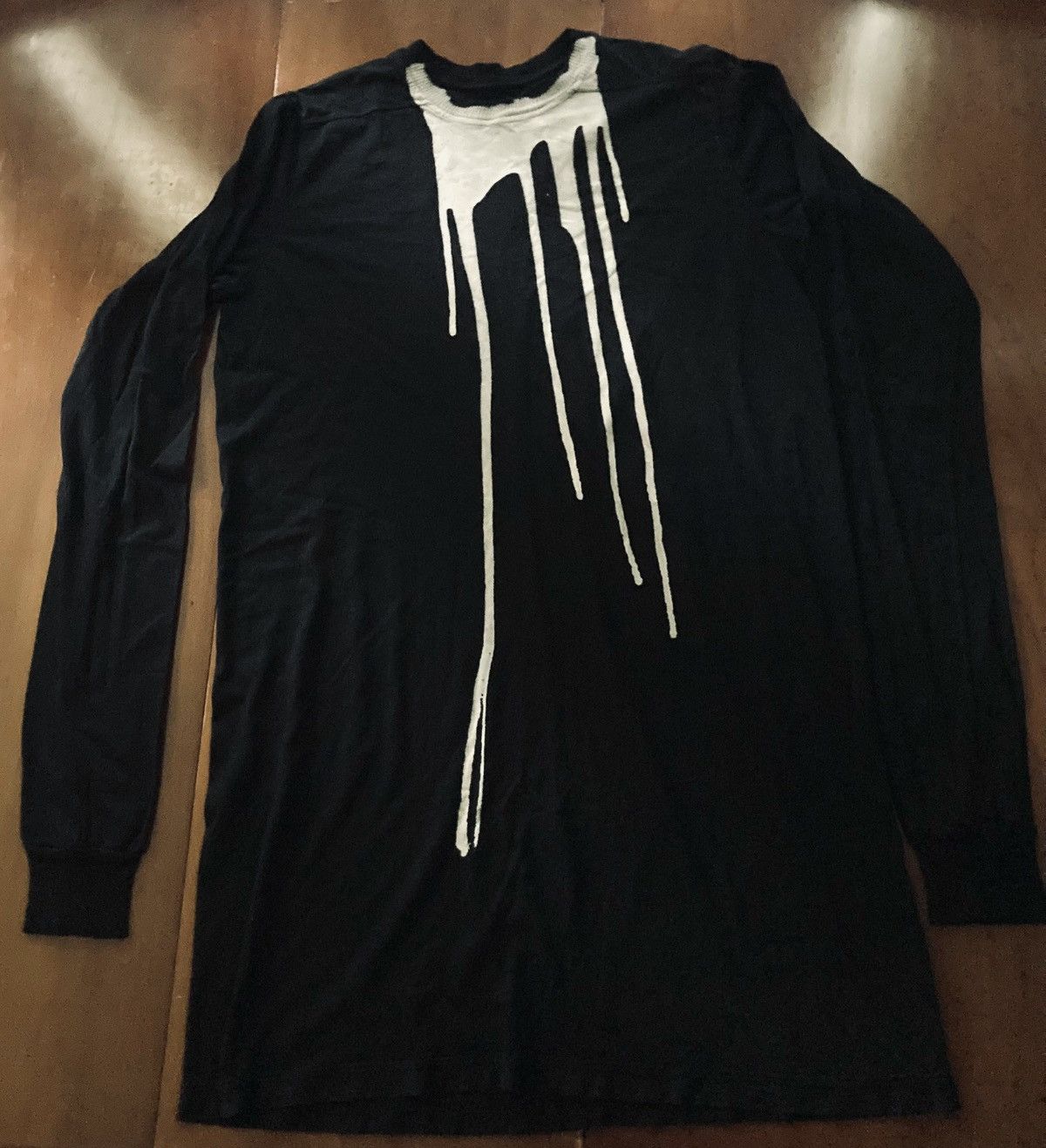 トップス Rick owens drkshdw vomit bleach long Rick Owens Drkshdw Hi-top Bleach Vomit Sneakers | ModeSens