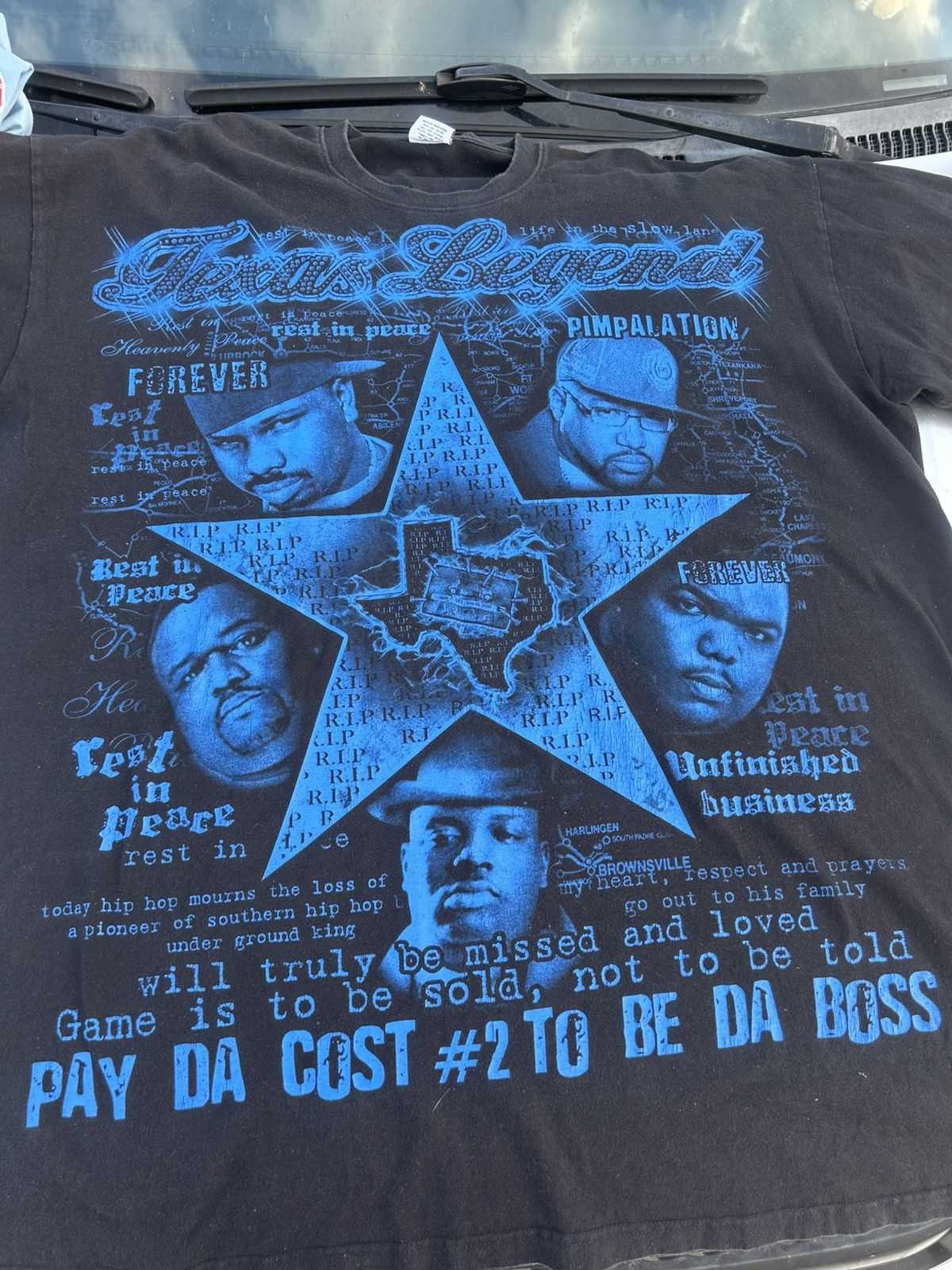 Vintage Vintage Texas Legend DJ Screw Fat Pat Pimp C Big Moe H.A.W.K Size US XXL / EU 58 / 5 - 1 Thumbnail
