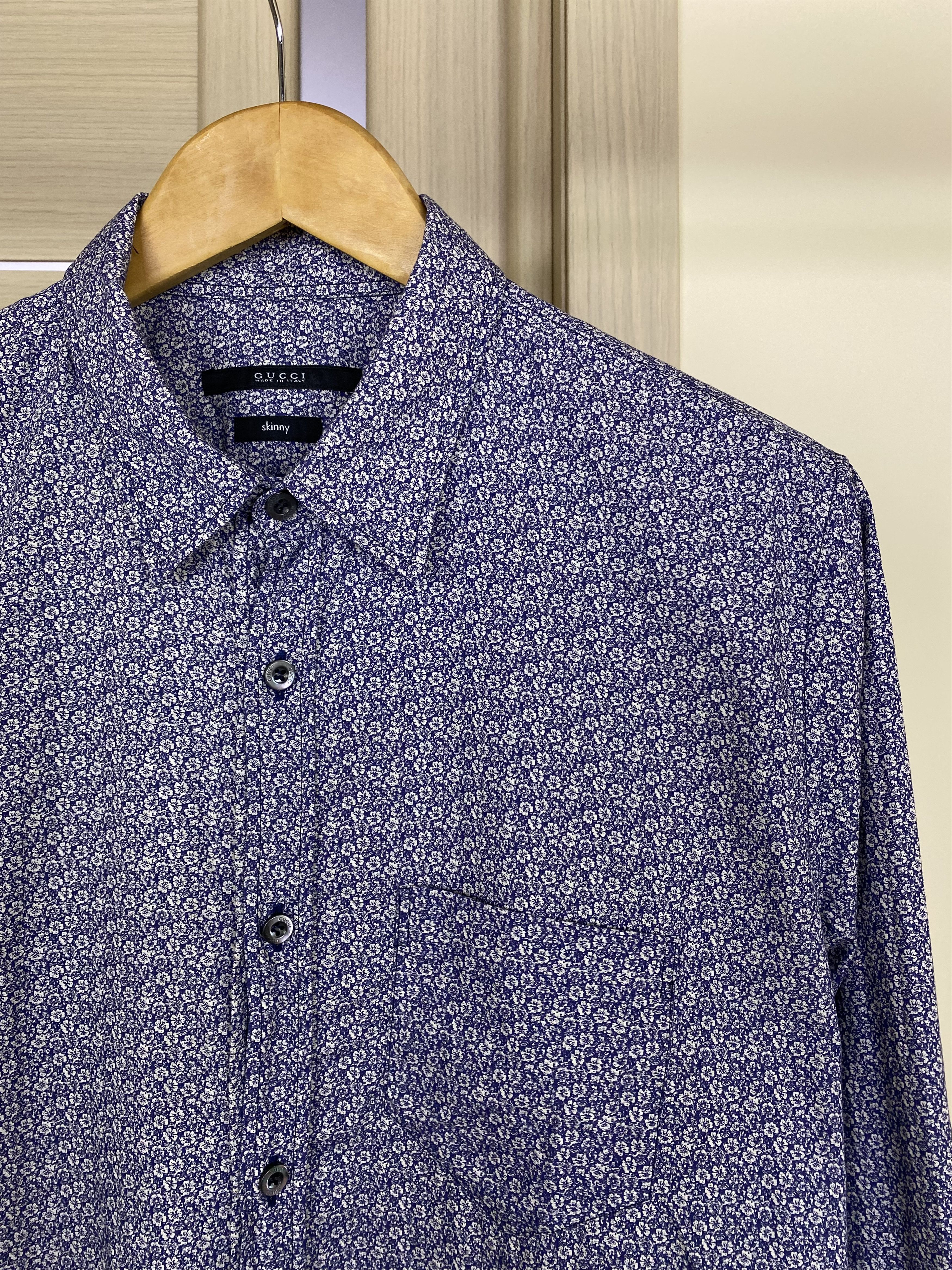 Gucci Vintage Gucci flowers print classic shirt size m Size US M / EU 48-50 / 2 - 5 Thumbnail