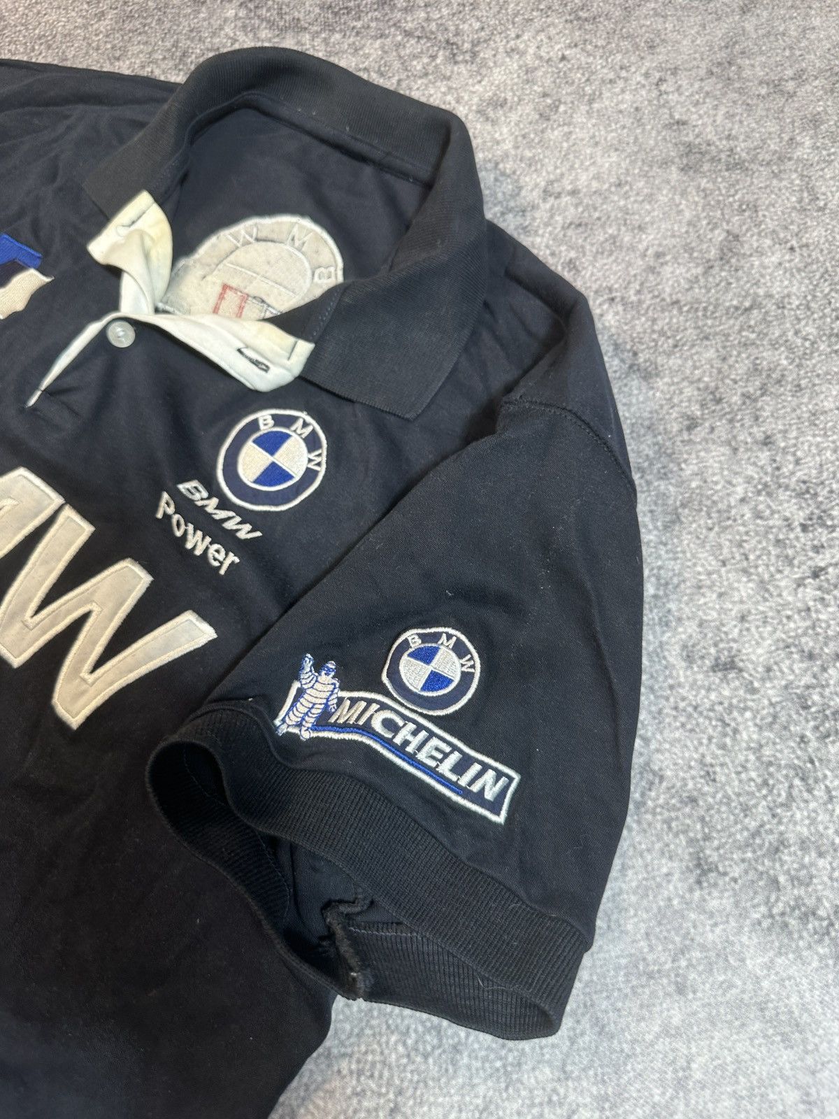 BMW BMW Big Logo Racing Polo Streetwear Rare F-1 USA VTg L Size US L / EU 52-54 / 3 - 3 Thumbnail