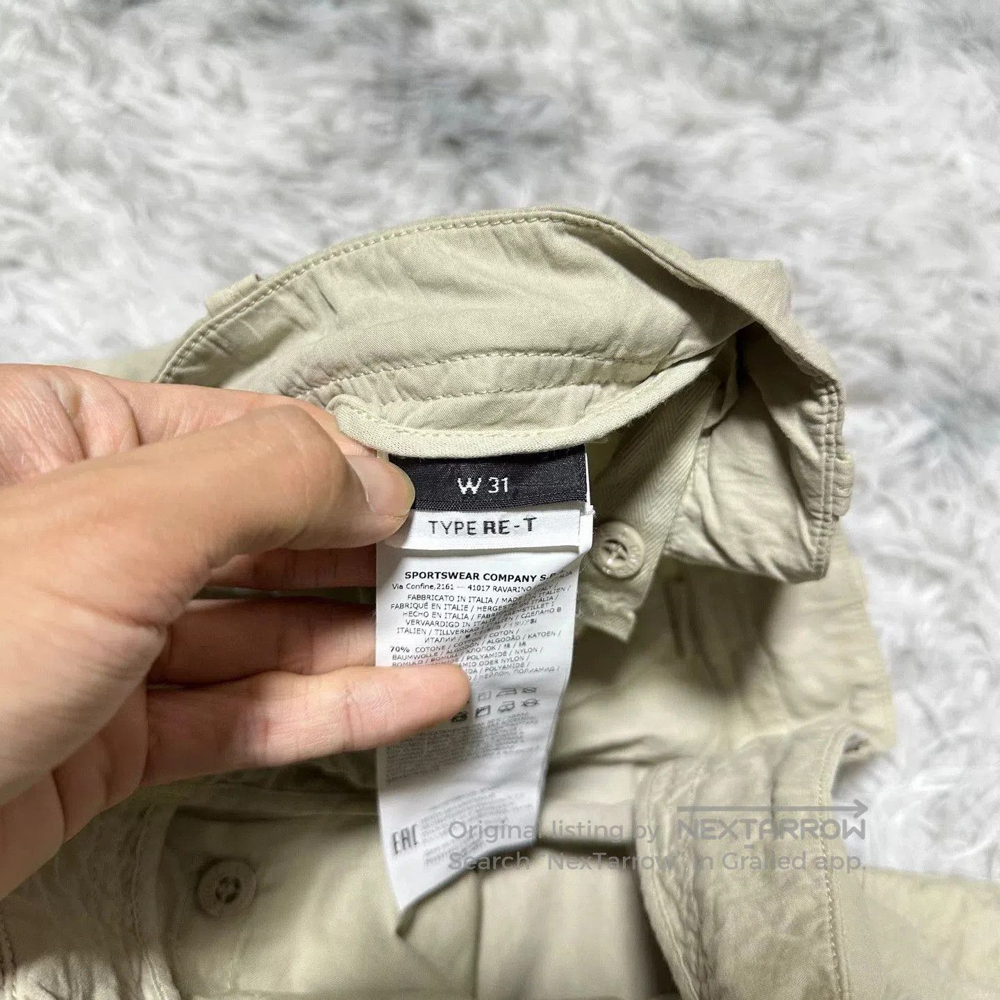 Stone Island stone island white ghost cargo pants W31 W33. Size US 31 - 6 Thumbnail