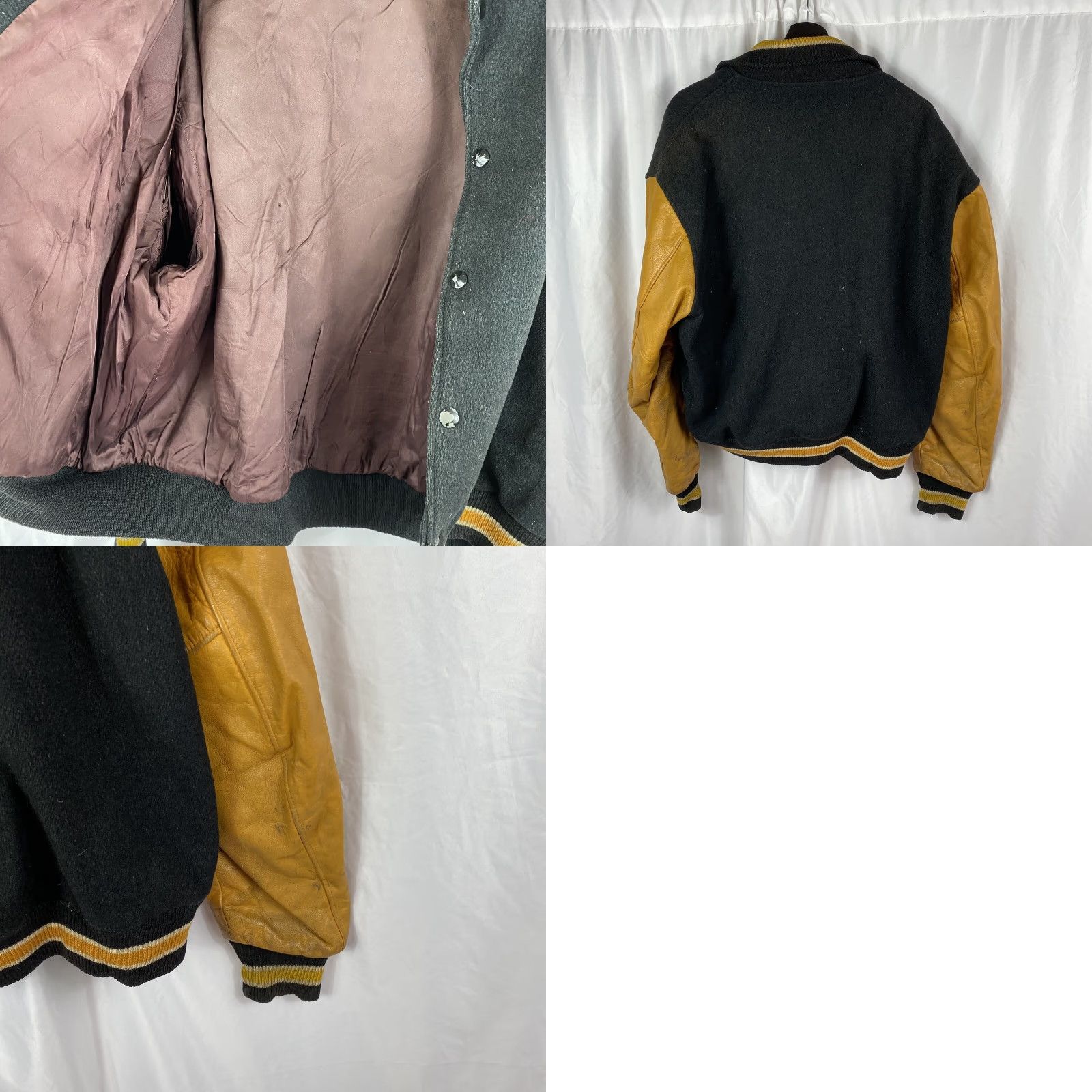 Vintage VINTAGE 1950s Flying Goose Leather & Wool Letterman Jacket L Size US L / EU 52-54 / 3 - 8 Thumbnail