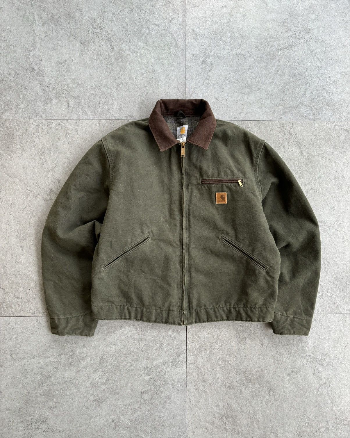 Carhartt × Vintage Vintage J97 Carhartt Detroit Jacket Moss Carhartt × Vintage Vintage J97 Carhartt Detroit Jacket Moss