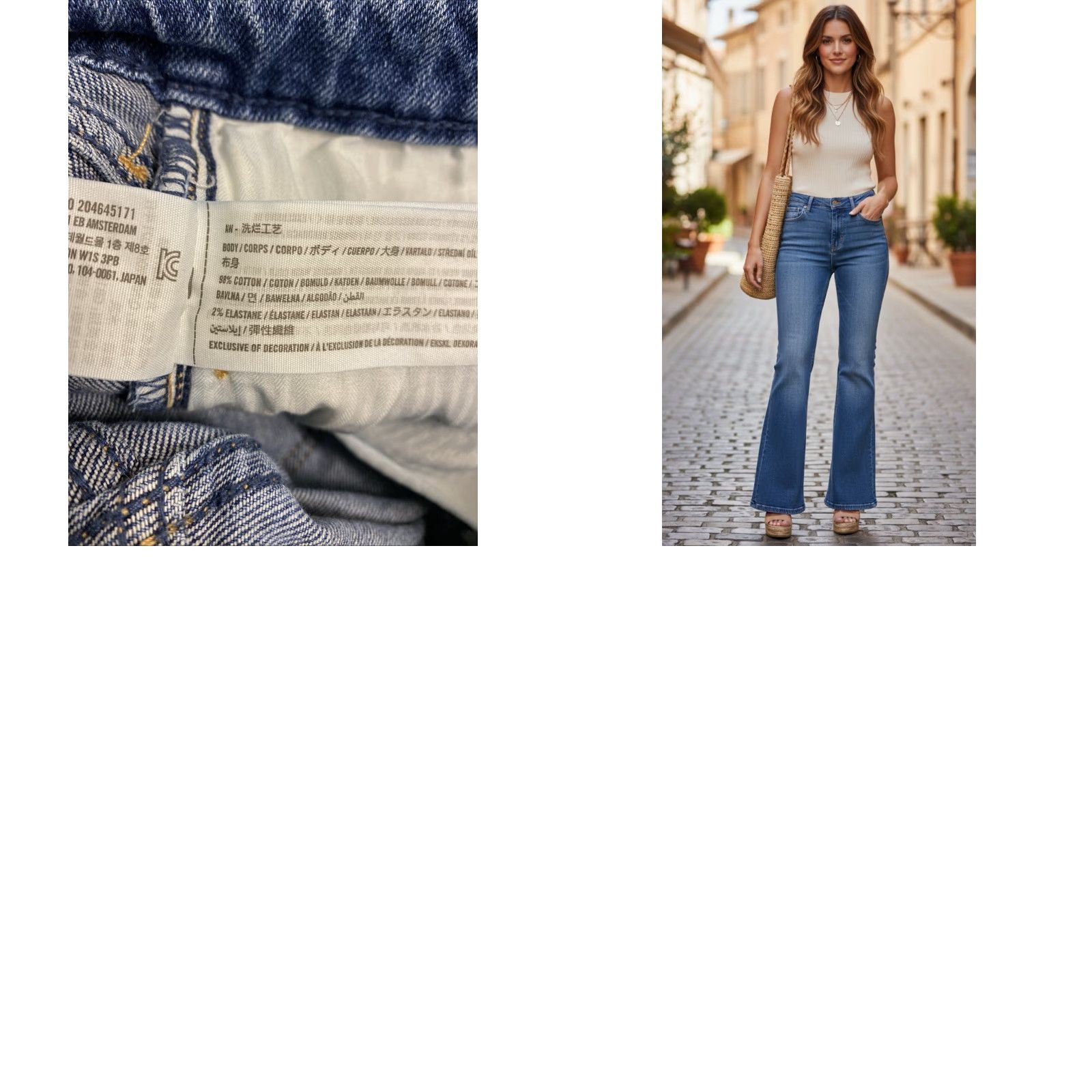 Abercrombie & Fitch VINTAGE Abercrombie & Fitch Jeans High Rise Boot Flare Women 28x29 Blue 90s Y2K Bedazzled Stars Vintage 159-5 Size 28" / US 6 / IT 42 - 9 Thumbnail