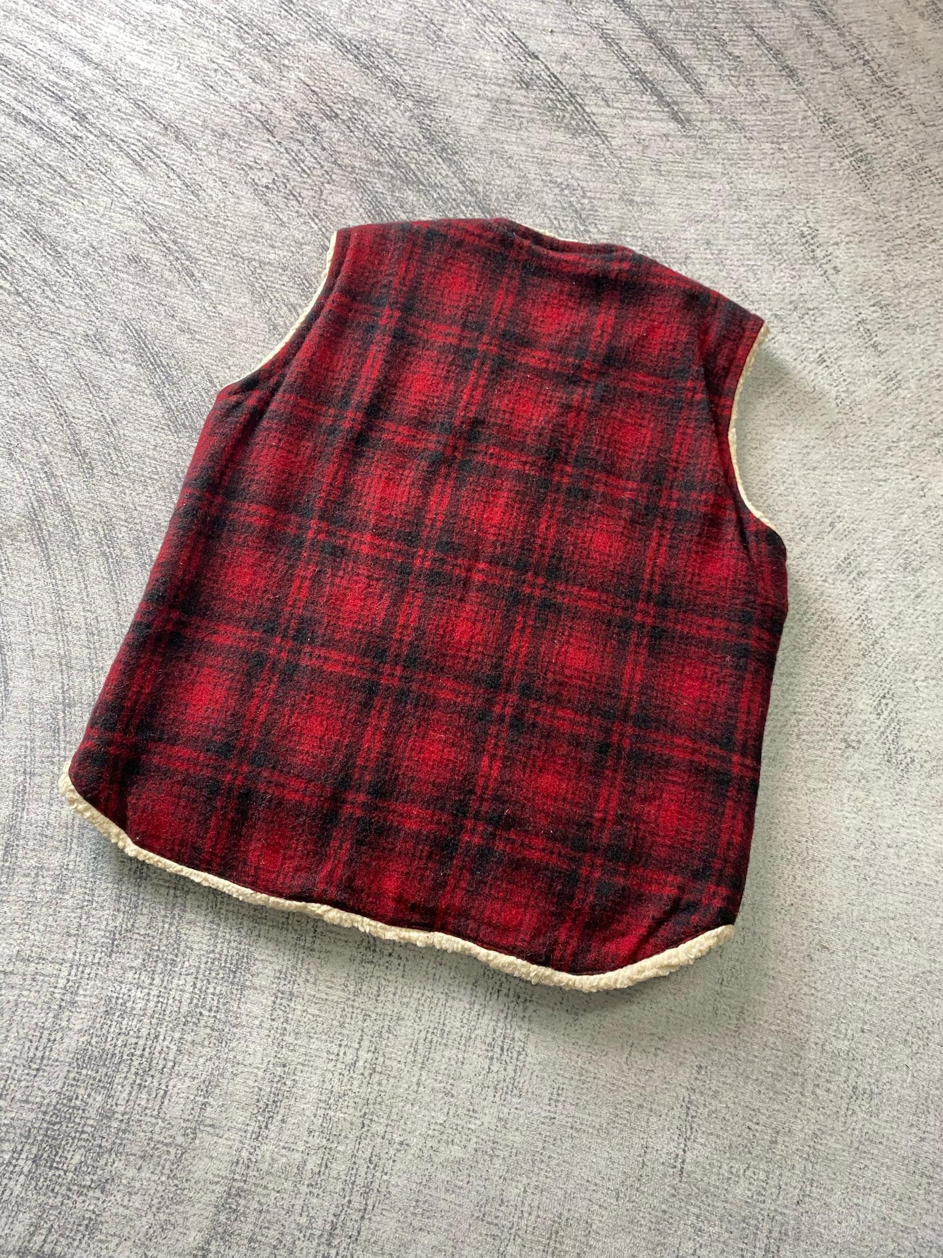 Johnson Woolen Mills Johnson Woolen Mills Plaid Sherpa Lined Vest Size US M / EU 48-50 / 2 - 5 Thumbnail