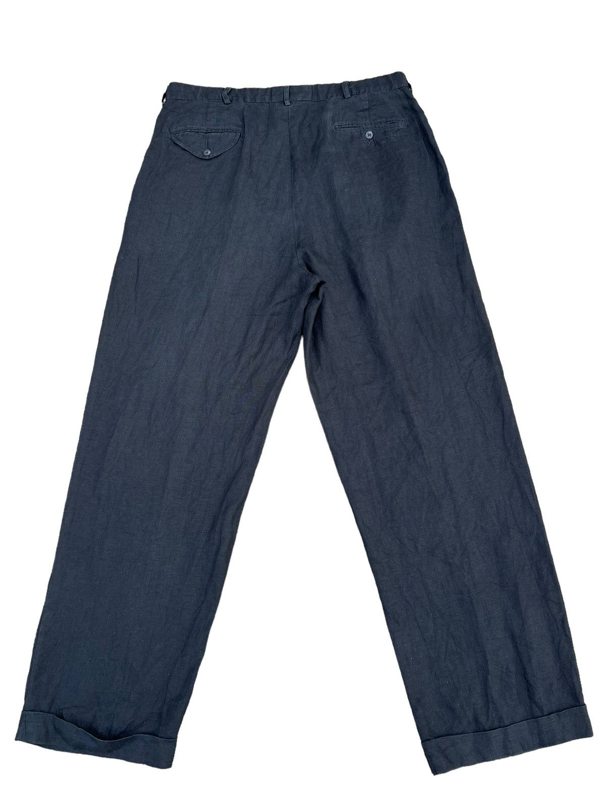 Polo Ralph Lauren × Ralph Lauren Vintage 90s Polo Ralph Lauren 100% Linen Trouser Pant Size US 35 - 2 Thumbnail
