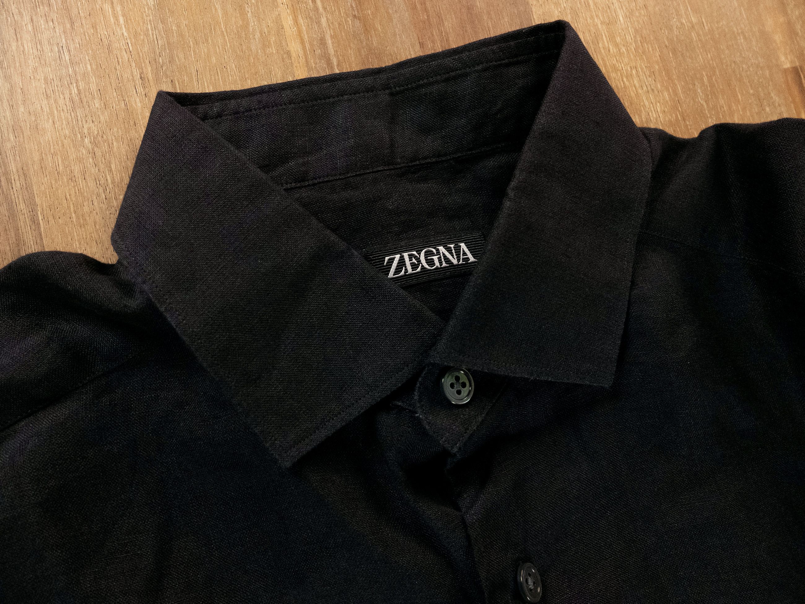 Ermenegildo Zegna ZEGNA 2025 Collection black linen shirt Size Medium Size US M / EU 48-50 / 2 - 6 Thumbnail