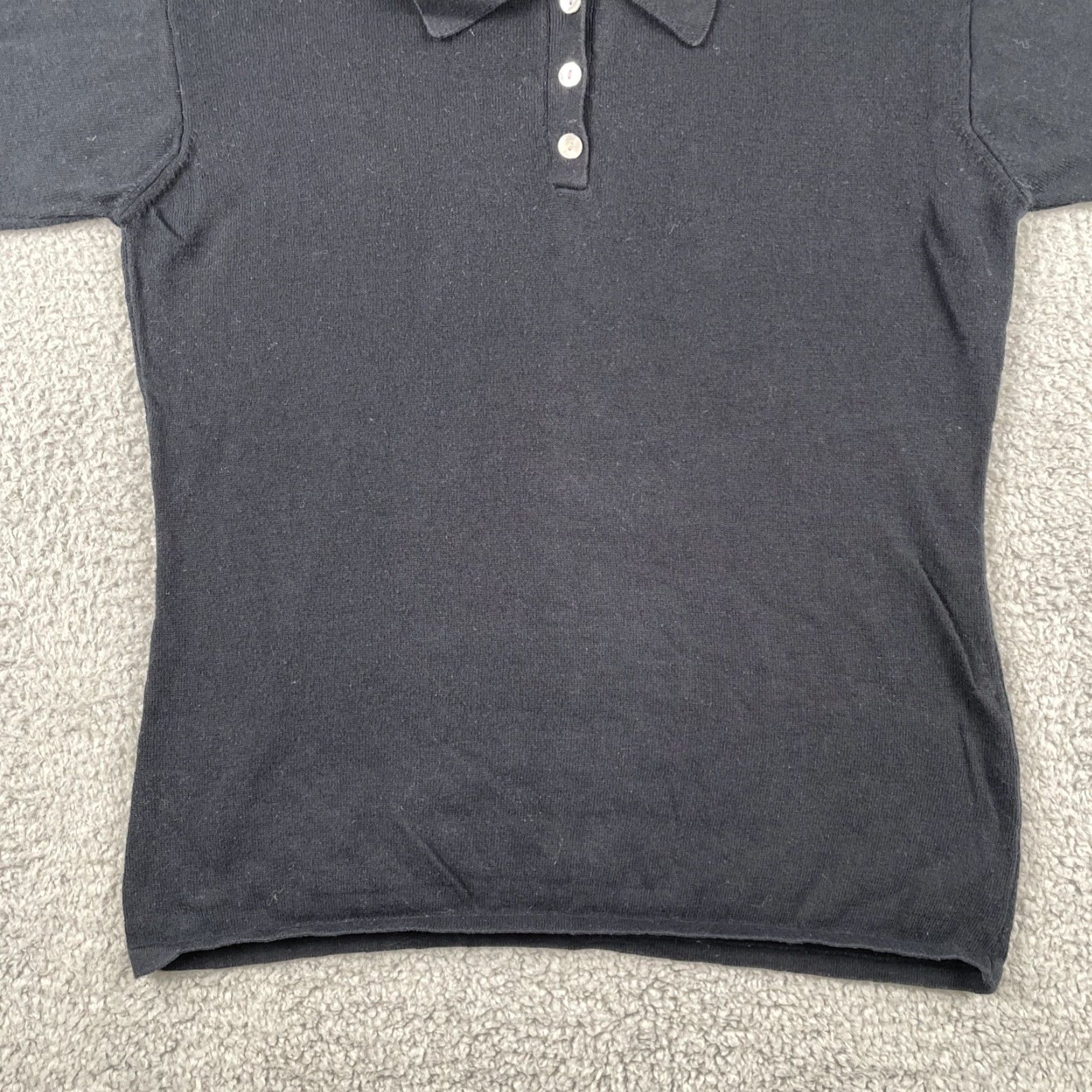 Henri Bendel VINTAGE Henri Bendel New York Large Black Polo Shirt Mens L 100% Cotton Short Sleeve Collared Classic Solid Made In Italy Size US L / EU 52-54 / 3 - 6 Thumbnail