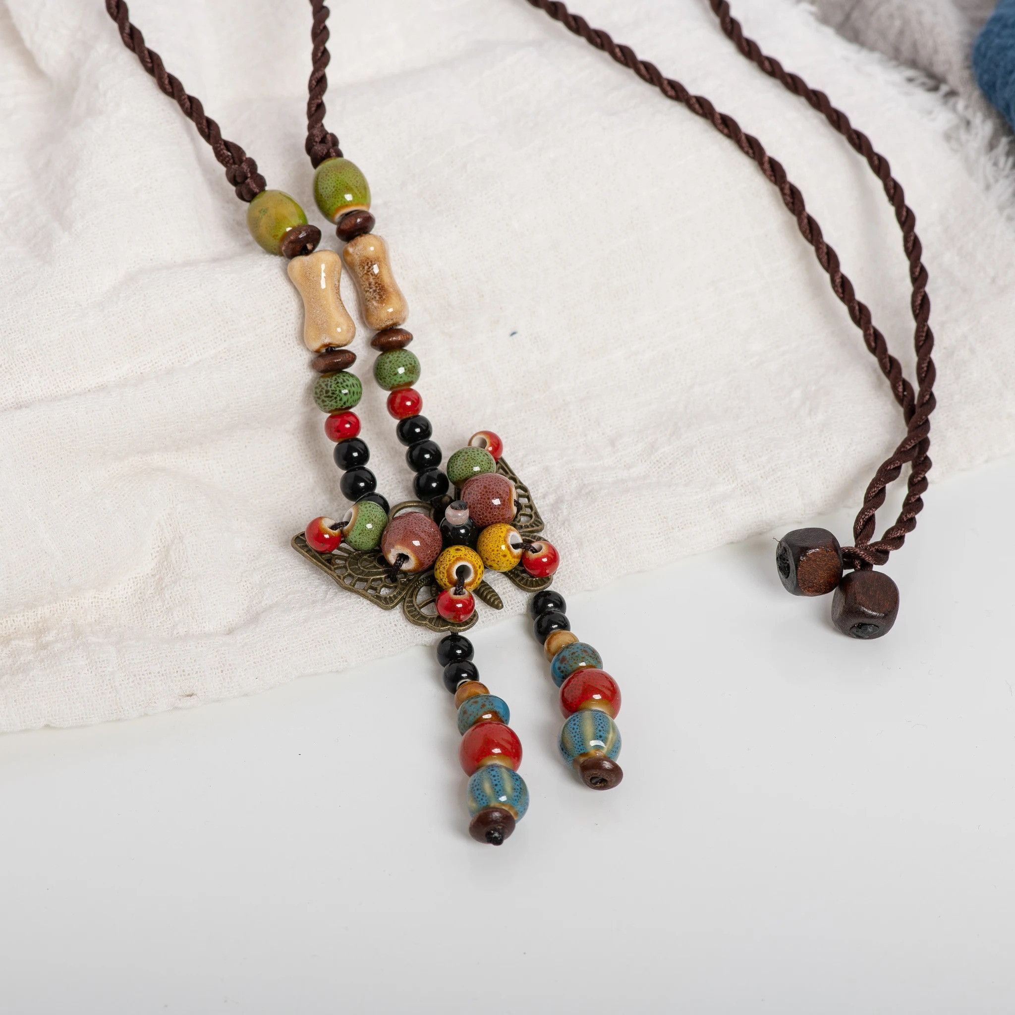 Handmade Vintage Butterfly Pendant Necklace Handmade Gift For Her Size ONE SIZE - 7 Thumbnail