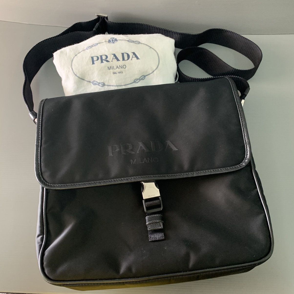 Prada Prada Nylon Black Mesengger Bag Size ONE SIZE - 1 Thumbnail
