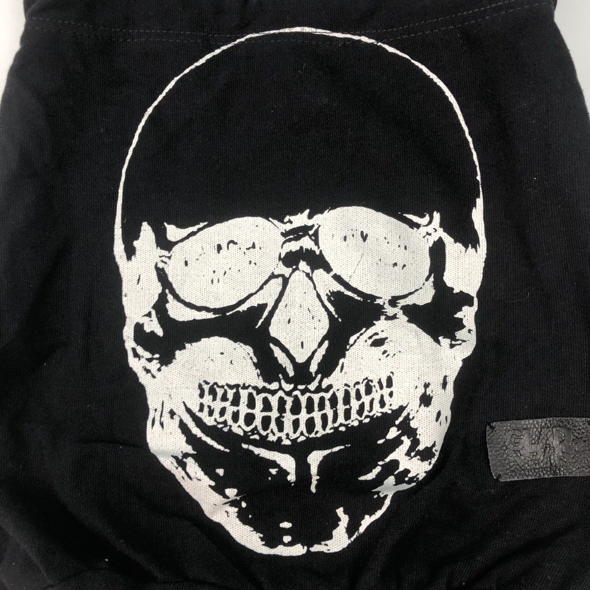 Japanese Brand GLAD NEWS SKULL PRINTED CROSSBODY CANVAS TOTE BAG Size ONE SIZE - 4 Thumbnail