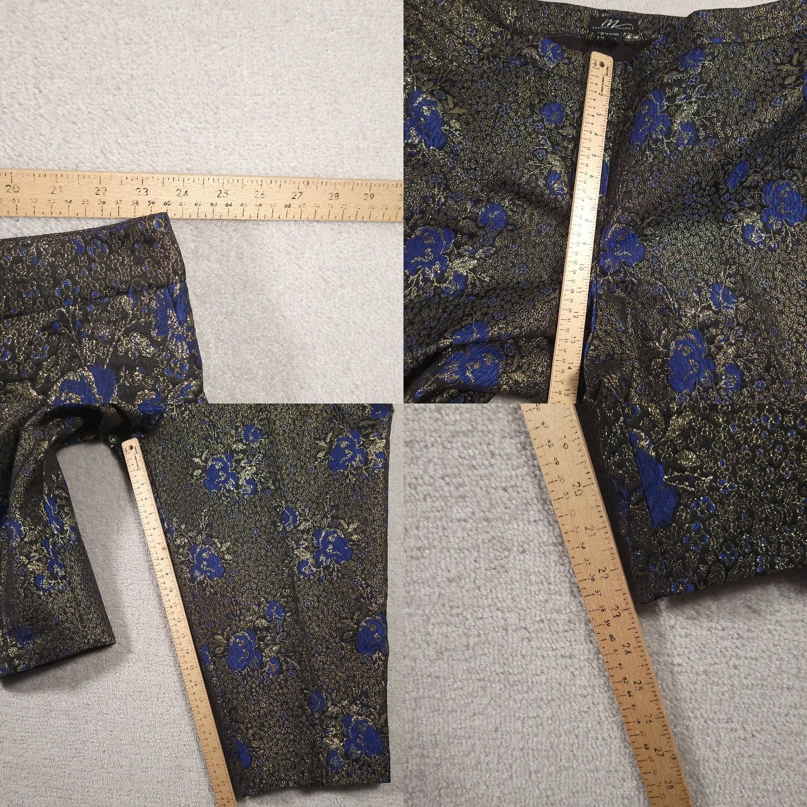 Velvet Midnight Velvet Dress Pants Capri Women's 24W Plus Size Floral Glitter Shimmer Capri Pants Multicolor Glitter Women 24W Mens? Size 42" / US 20 - 8 Thumbnail