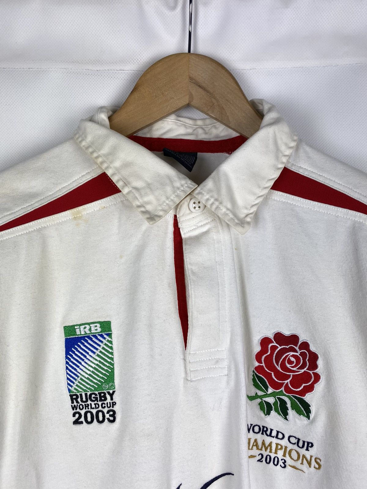 Vintage Nike Rugby World Cup 2003 Champions England Union Shirt Size US XL / EU 56 / 4 - 8 Thumbnail