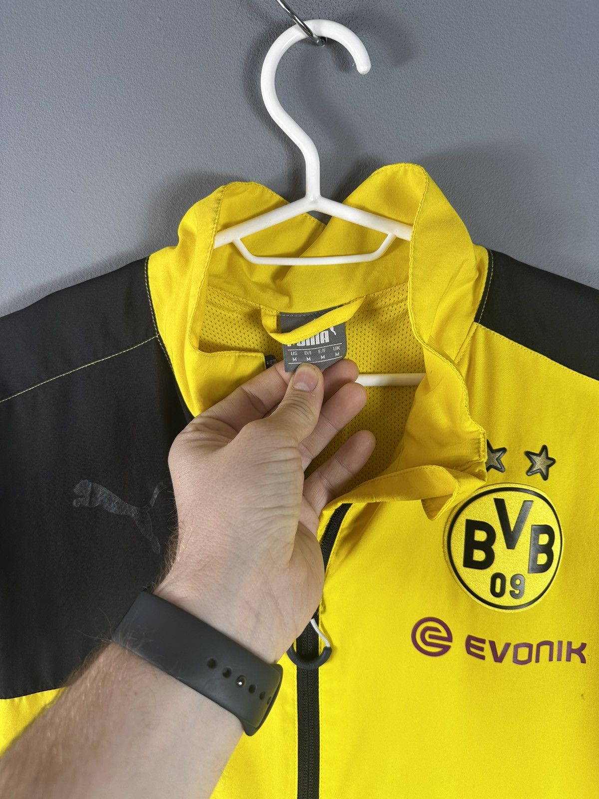 Puma Vintage Football Jacket Puma Borussia Dortmund Size US M / EU 48-50 / 2 - 3 Thumbnail