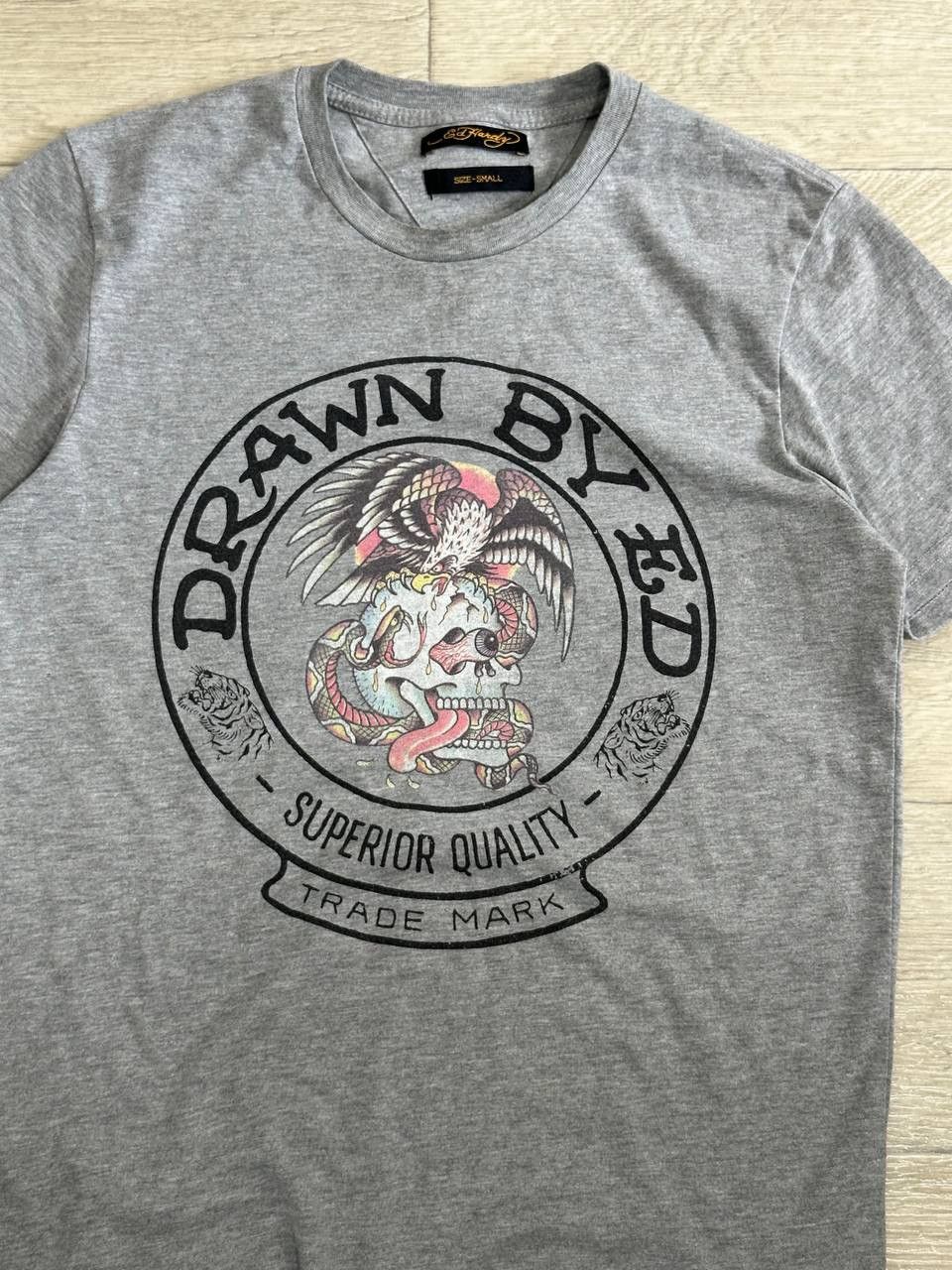 Ed Hardy Ed Hardy Drawn By Ed Hardy Skull Eagle T-Shirt Grey Size S Size US S / EU 44-46 / 1 - 4 Thumbnail