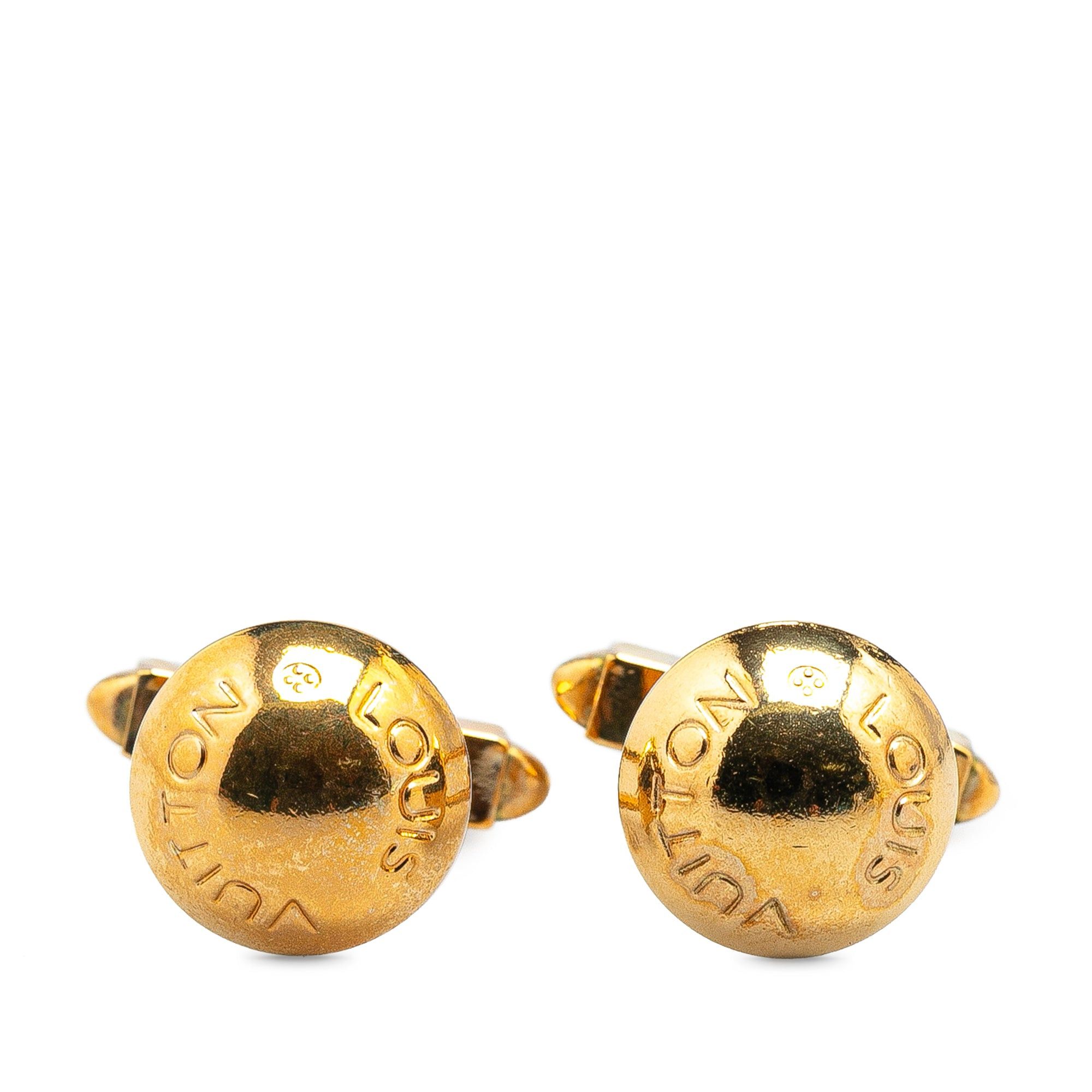 Louis Vuitton Louis Vuitton Gold Plated Clou Rivet Cufflinks Gold Size ONE SIZE - 1 Thumbnail