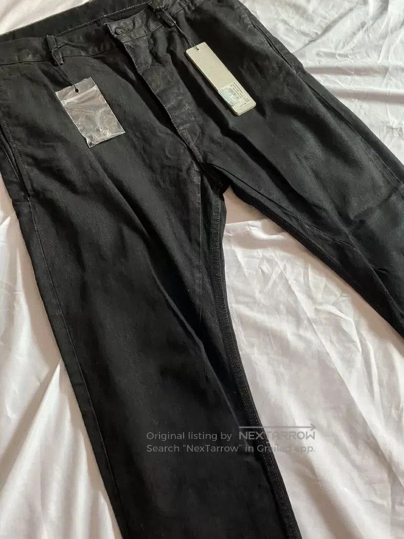 Rick Owens Rick Owens Black Waxed Casual Pants. Size US 33 - 4 Thumbnail