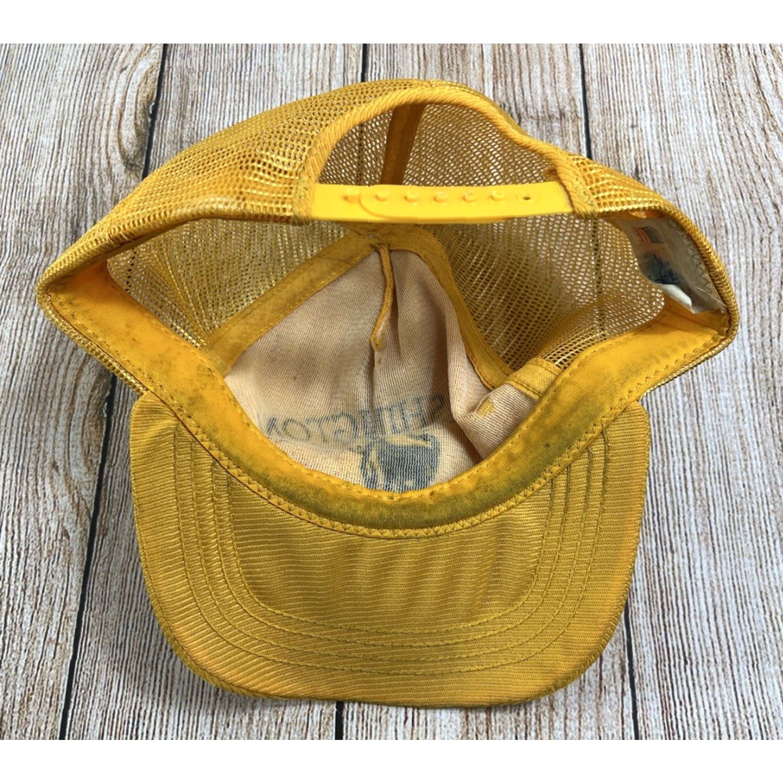 Vintage VINTAGE NRA Donkey Hat Yellow Snapback — Men One Size, Yellow, Foam Missing, Stains, Pre owned Size ONE SIZE - 3 Thumbnail