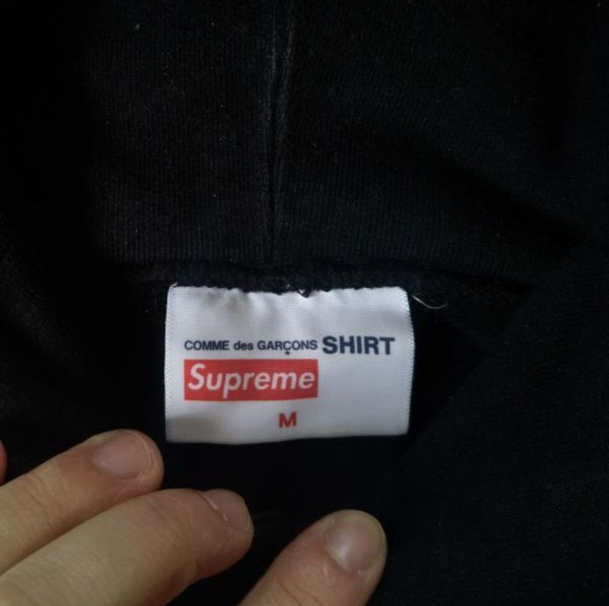 Comme des Garcons Supreme cdg split box logo hoodie sweatershirt Size US M / EU 48-50 / 2 - 3 Thumbnail