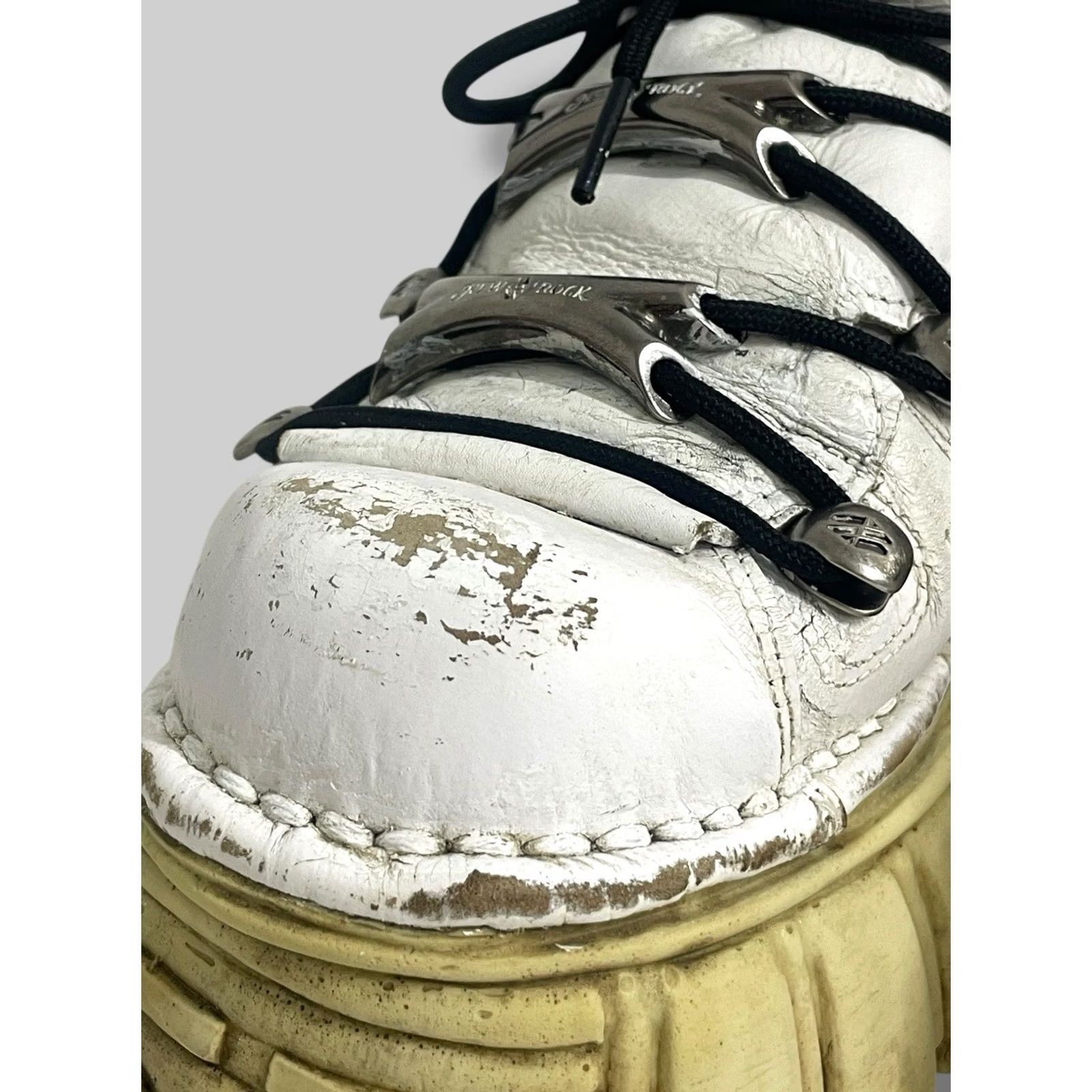 New Rock New Rock M-106 Platform Boot White EU 37 Womens Size US 4 / IT 34 - 7 Thumbnail