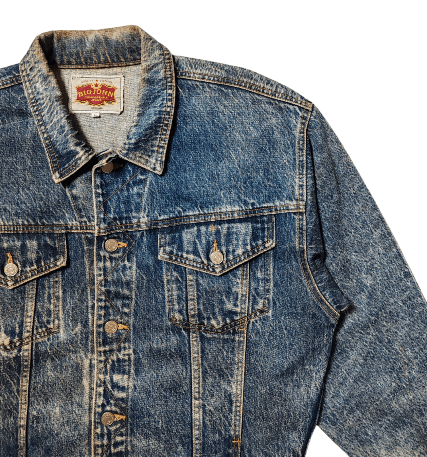 90s〜 JP label fade ripped denim coat y2k 90s JP label fade ripped denim coat y2k