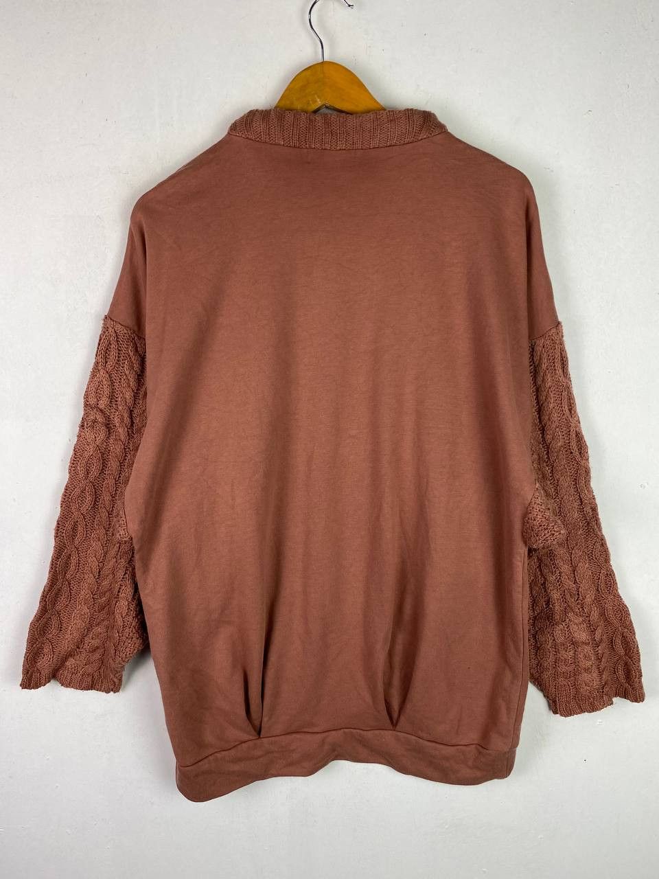 Japanese Brand cube sugar sweatshirt knitted collar and sleeves Size L / US 10 / IT 46 - 6 Thumbnail