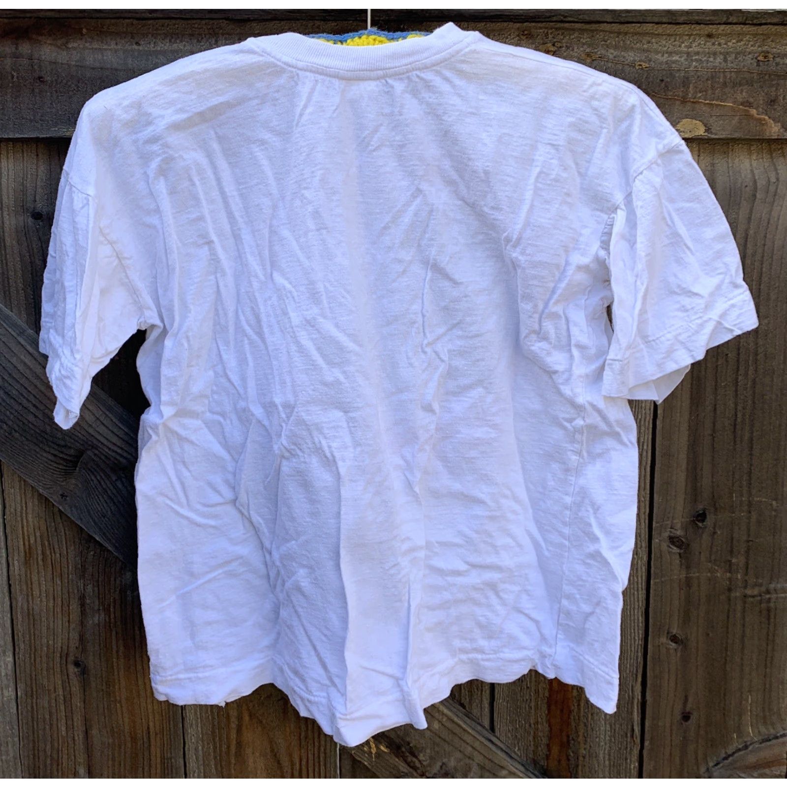 Vintage VINTAGE Westminster Abbey London Shirt Womens 90s Single Stitch Cropped White Cotton Graphic Boxy TGC 1990s Size ONE SIZE - 5 Thumbnail