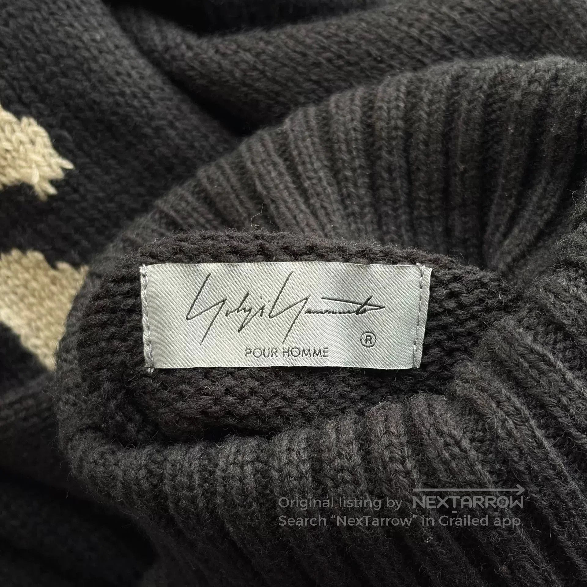 Yohji Yamamoto black cherry skeleton turtleneck sweater. Size US M / EU 48-50 / 2 - 6 Thumbnail